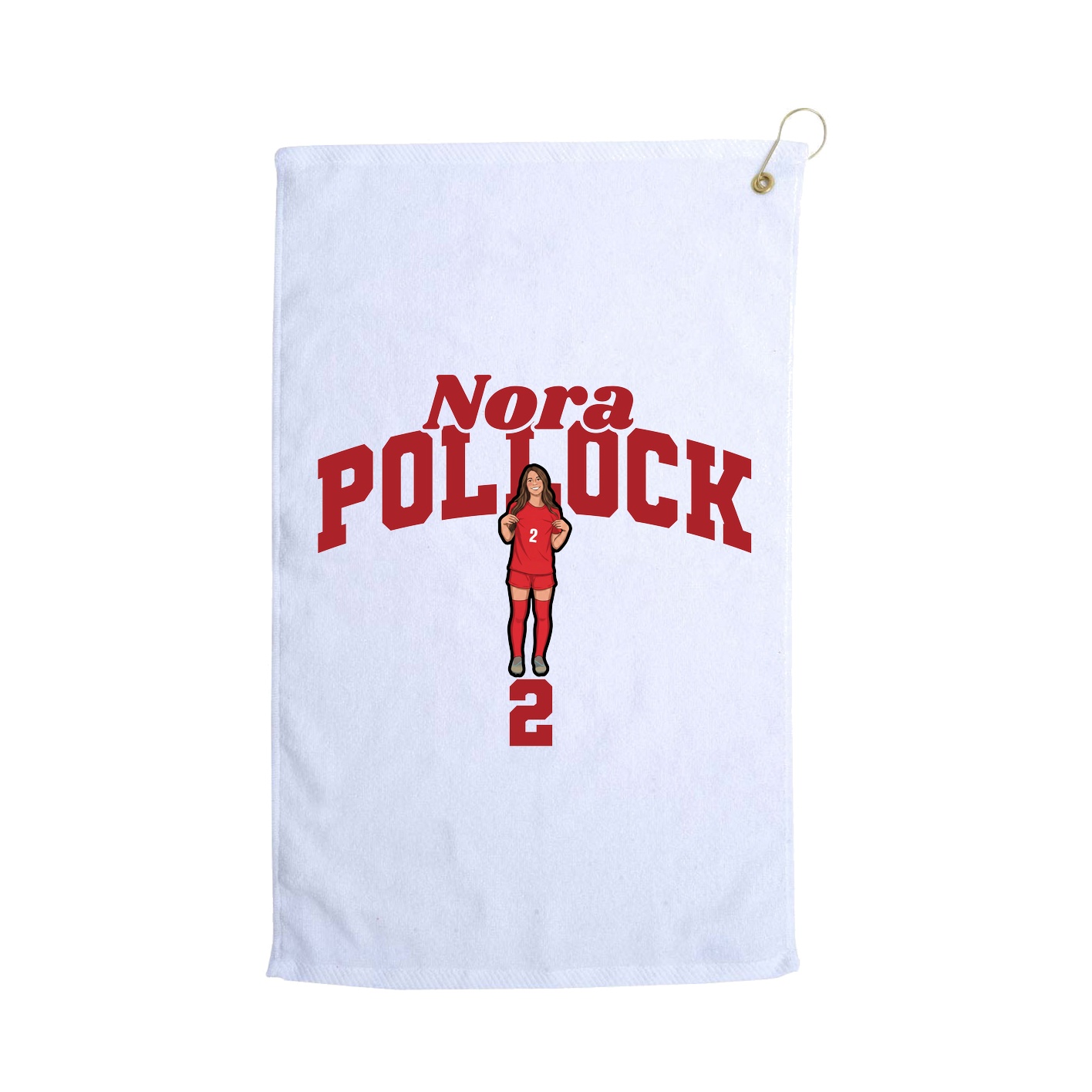 Golf Towel — Signature Arch in White