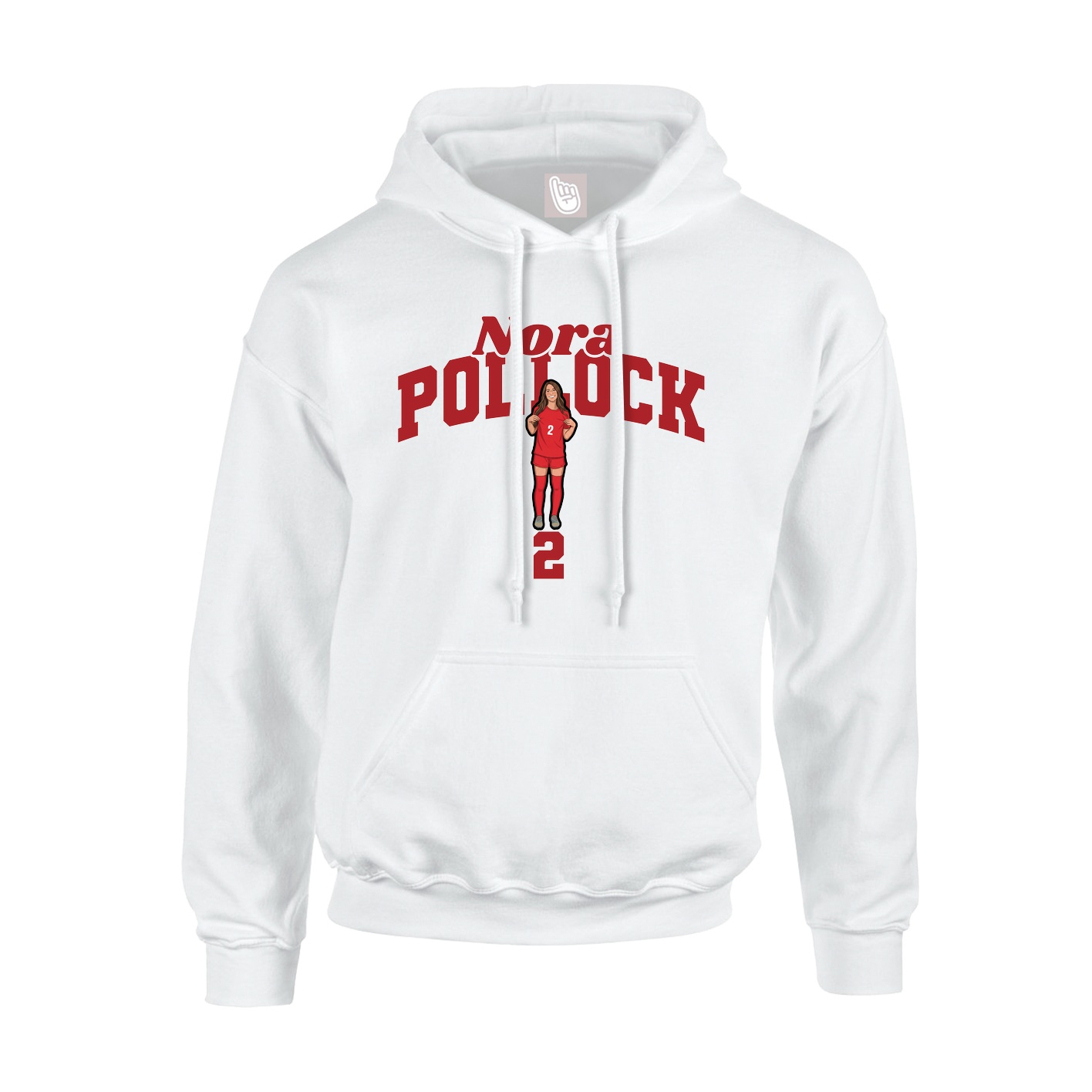 Hoodie — Signature Arch in White