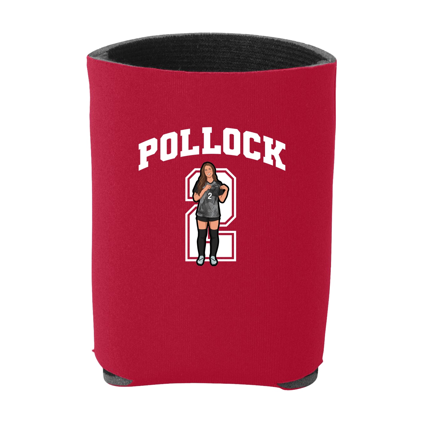 Can Holder — Number in Red