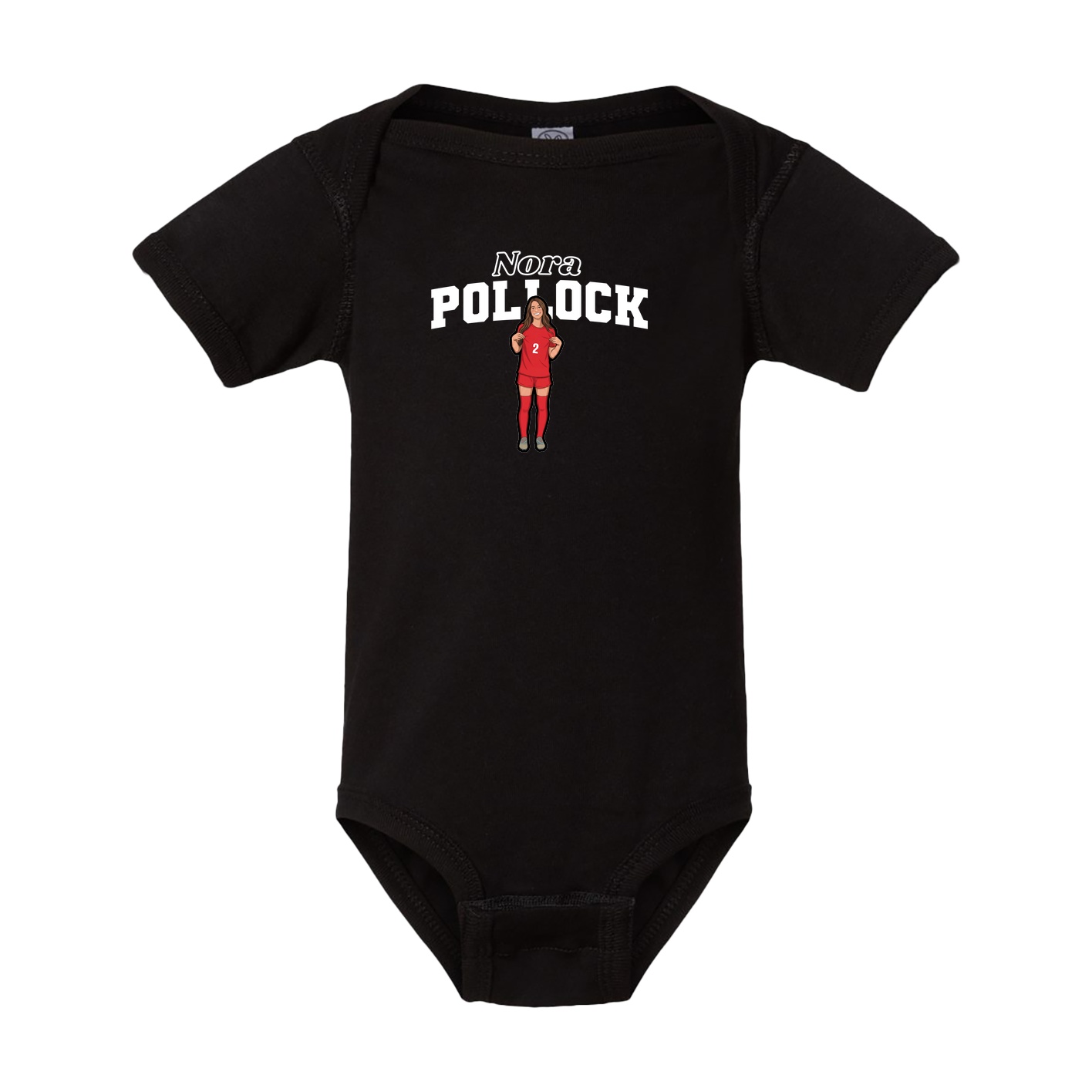 Baby Onesie — Name Arch in Black