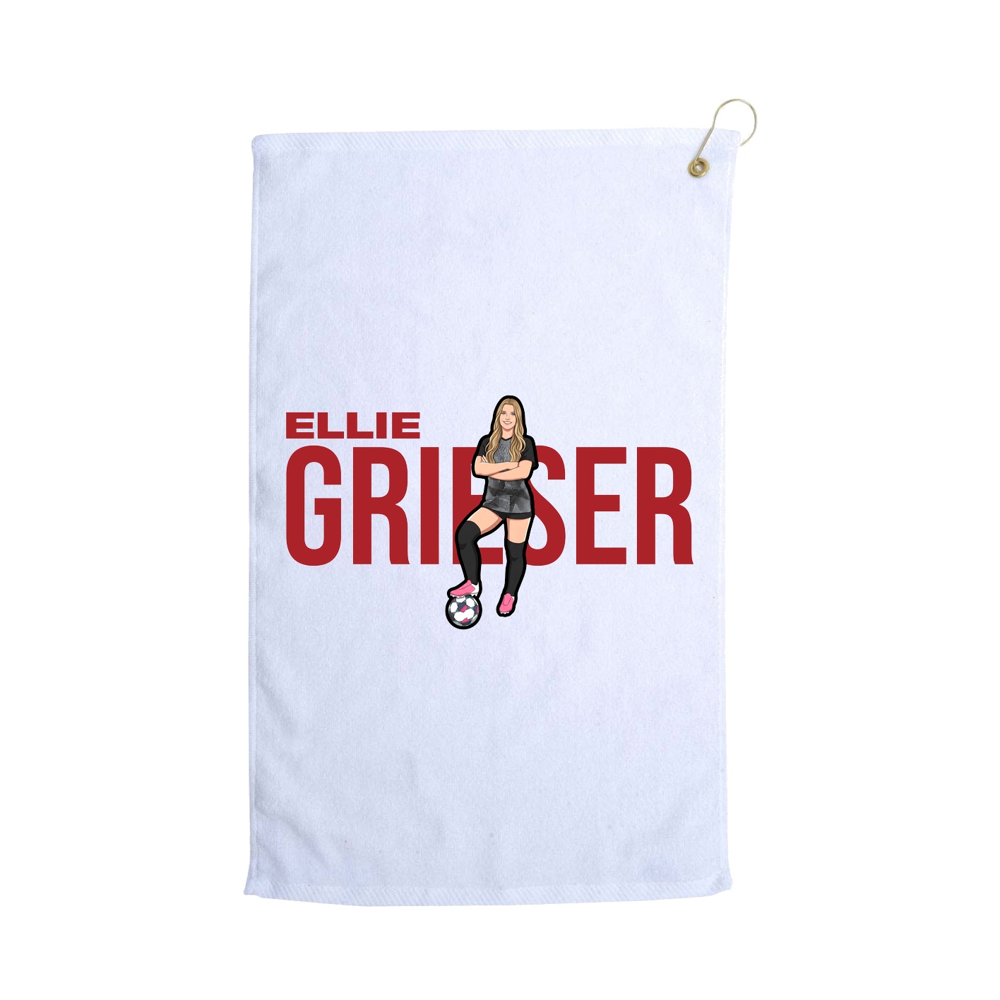 Golf Towel — Player Name in White