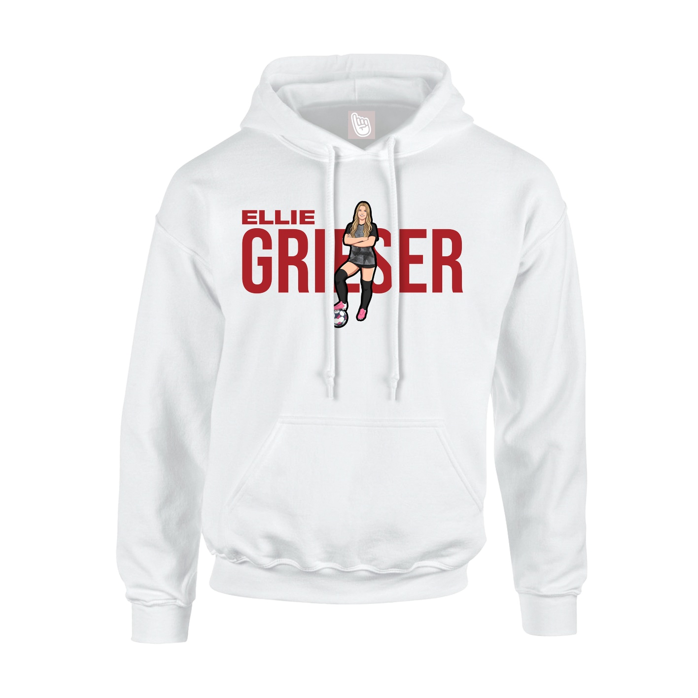 Hoodie — Player Name in White
