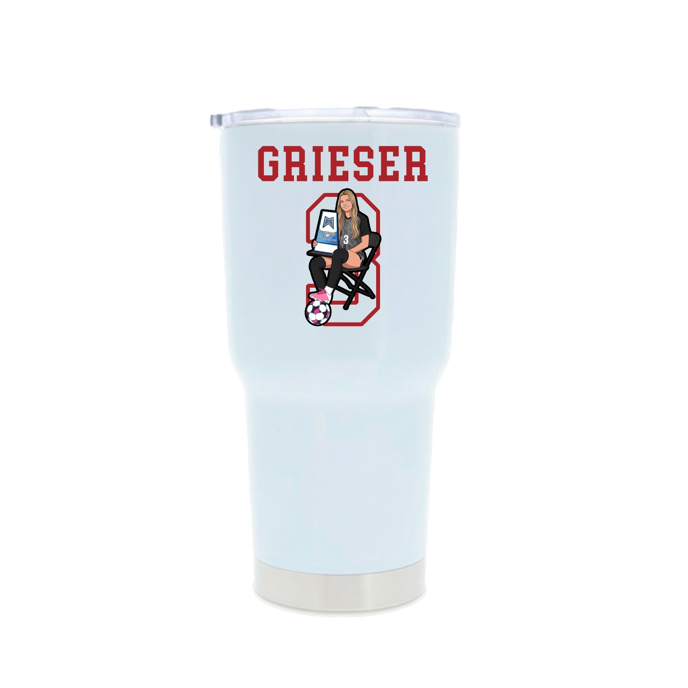 30oz Stainless Steel Tumbler — Shirsey in White