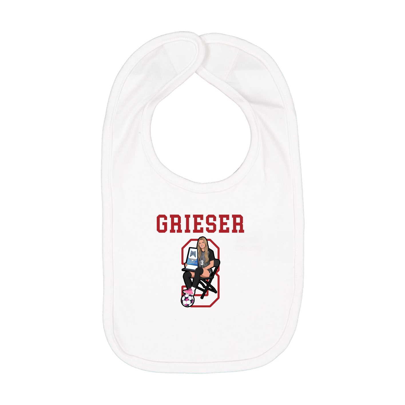 Infant Bib — Shirsey in White
