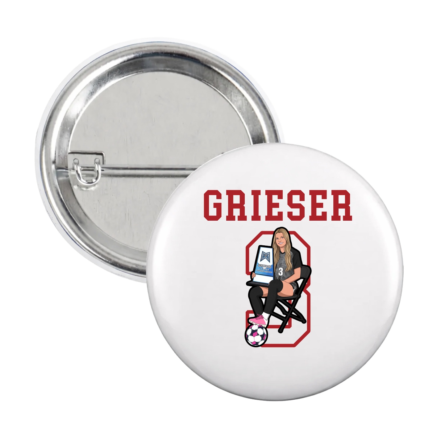 Game Day Button — Shirsey in White