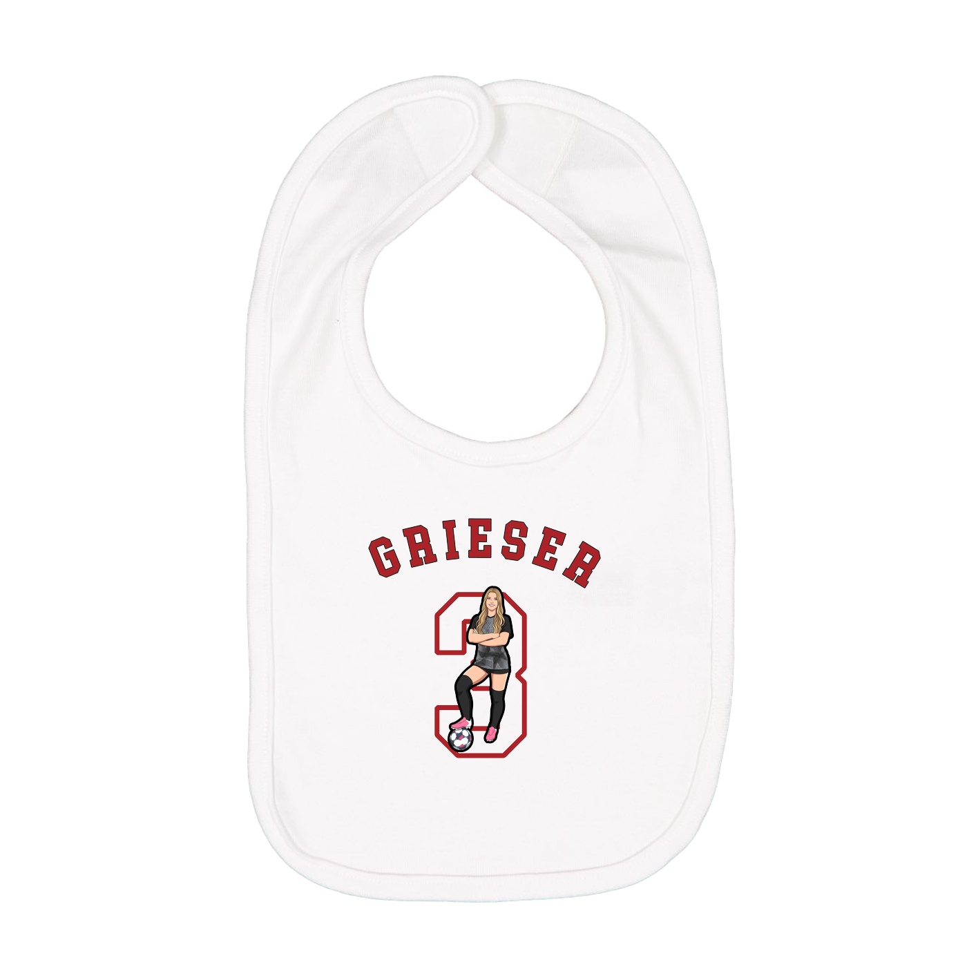 Infant Bib — Shirsey Arch in White