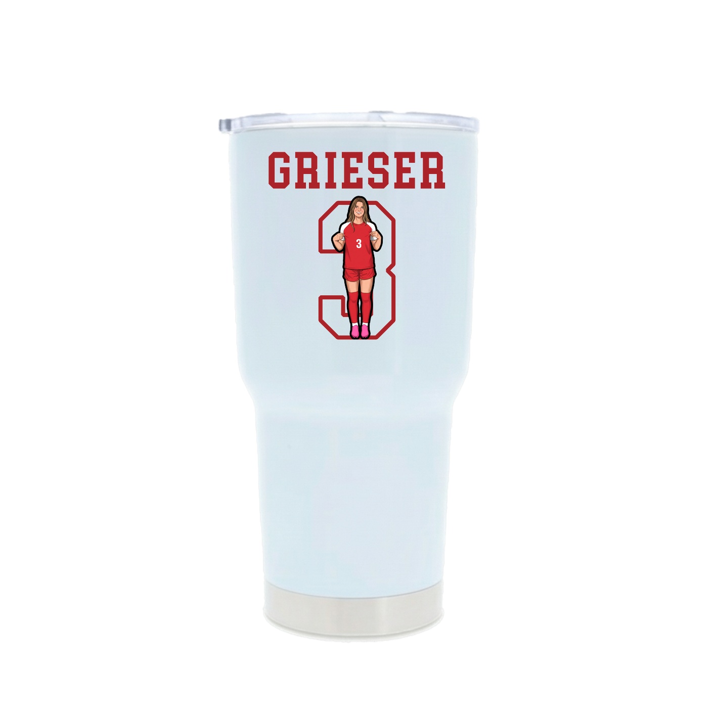 30oz Stainless Steel Tumbler — Shirsey in White