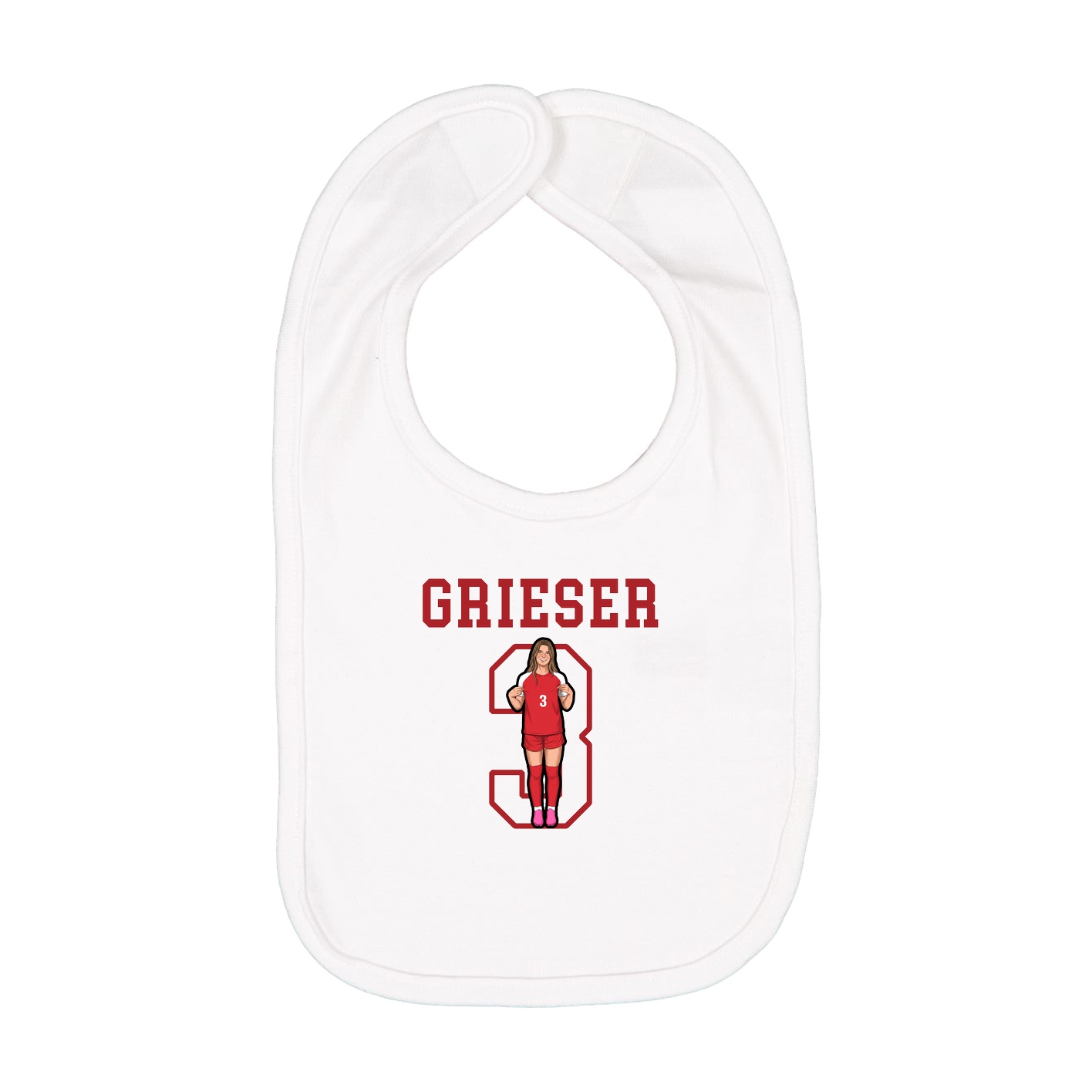 Infant Bib — Shirsey in White