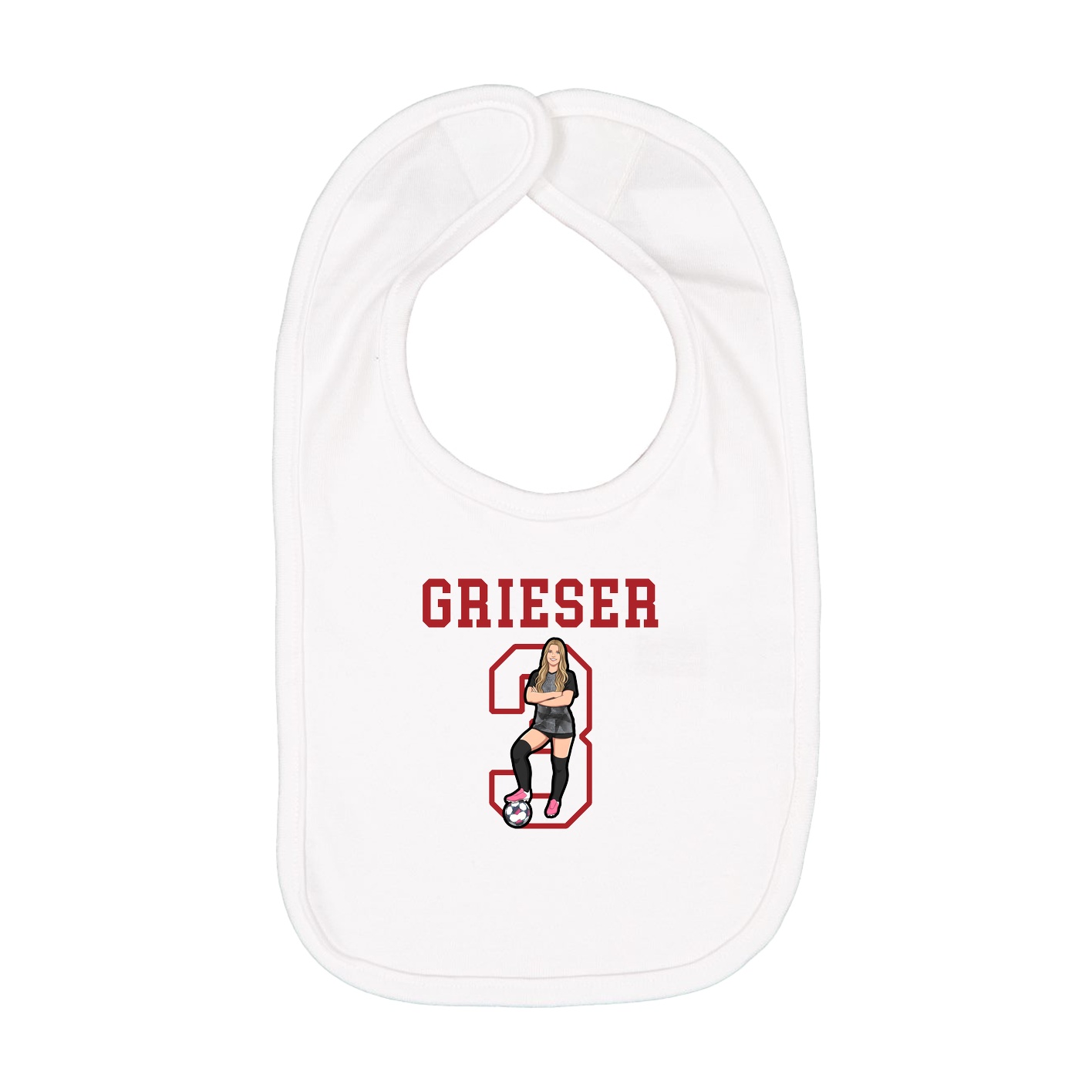 Infant Bib — Shirsey in White