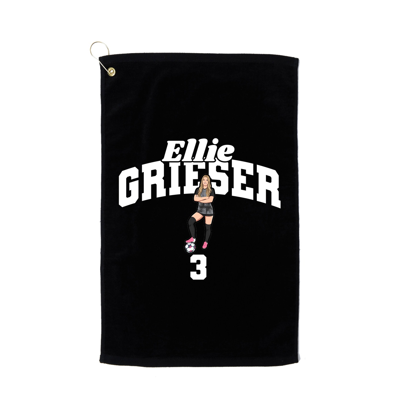 Golf Towel — Signature Arch in Black