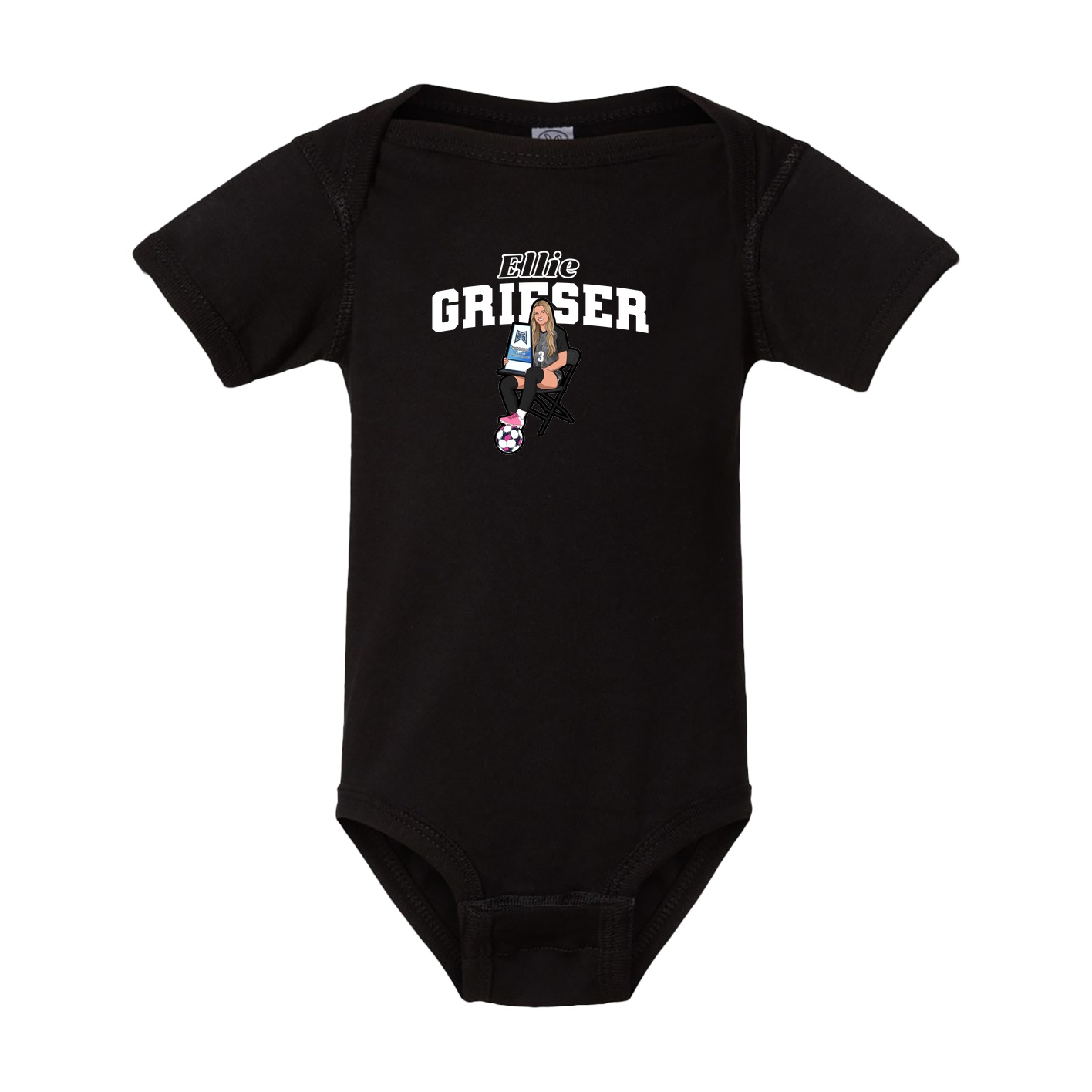 Baby Onesie — Name Arch in Black