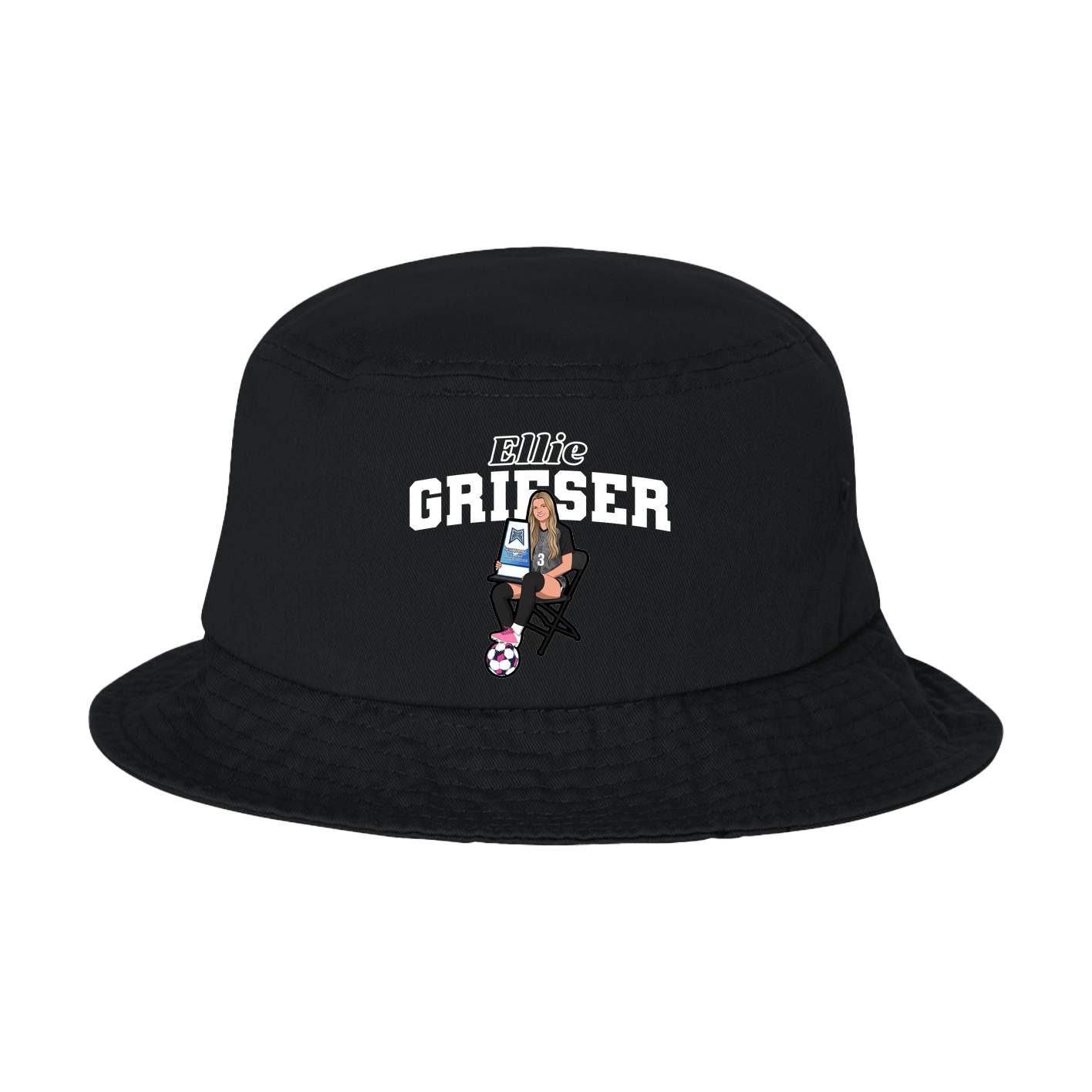 Bucket Cap — Name Arch in Black