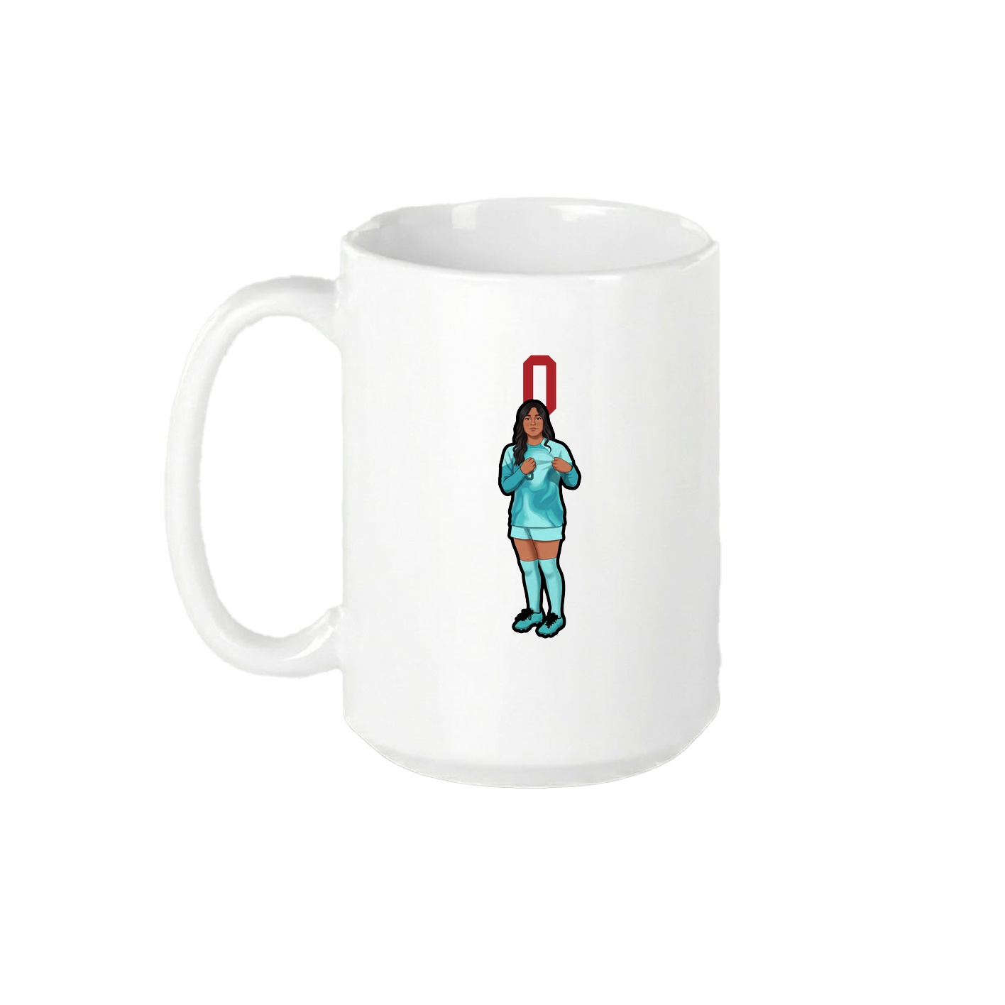 15oz Coffee Mug — Number Top in White