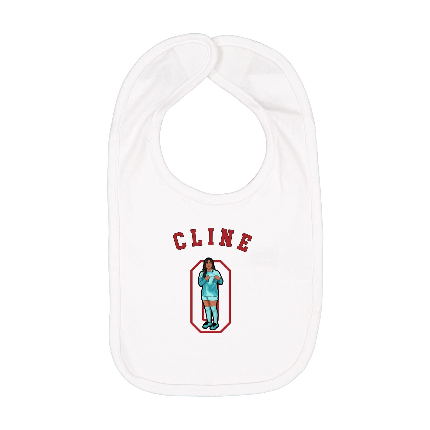 Infant Bib — Shirsey Arch in White