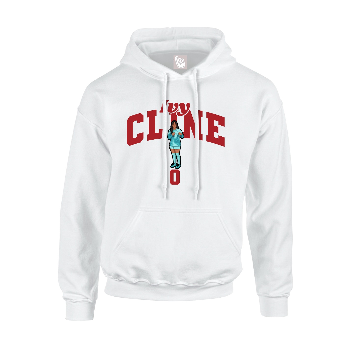 Youth Hoodie — Signature Arch in White