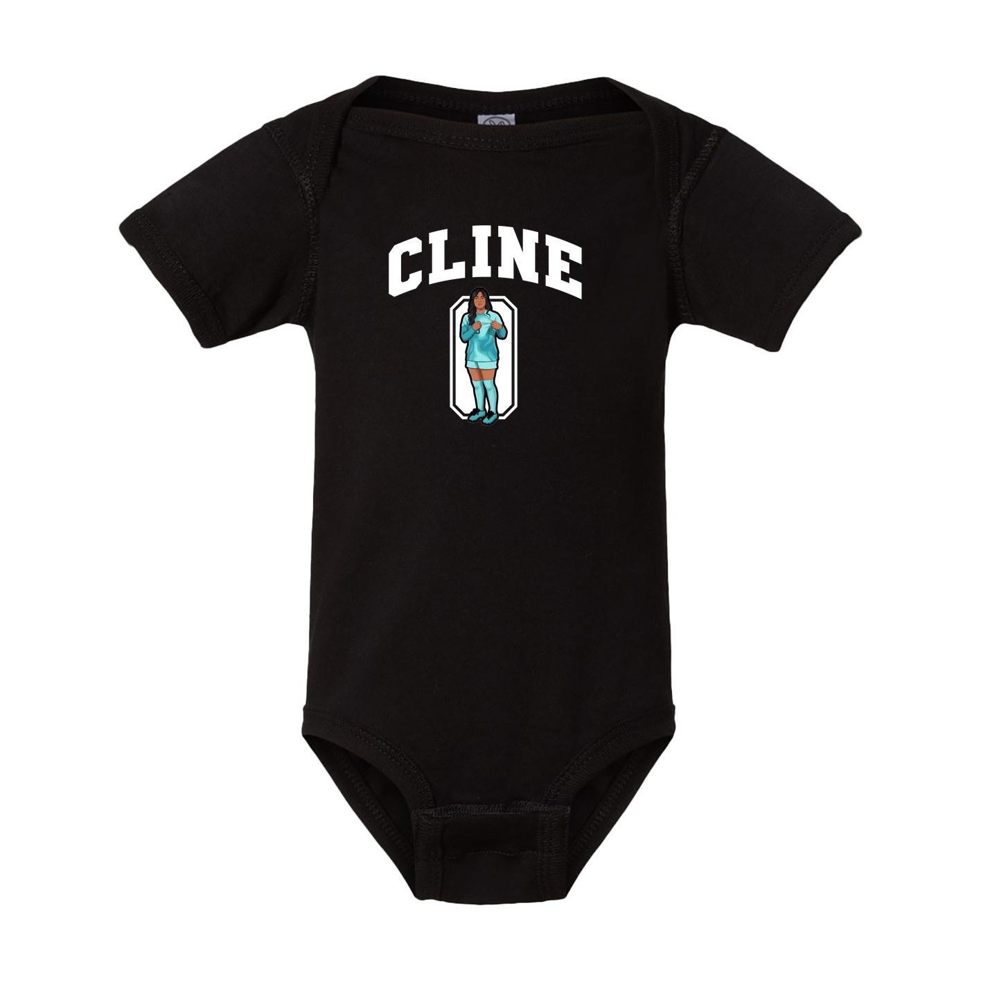 Baby Onesie — Number in Black