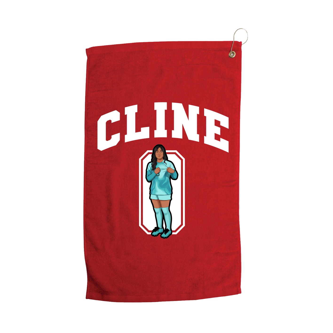 Golf Towel — Number in Red