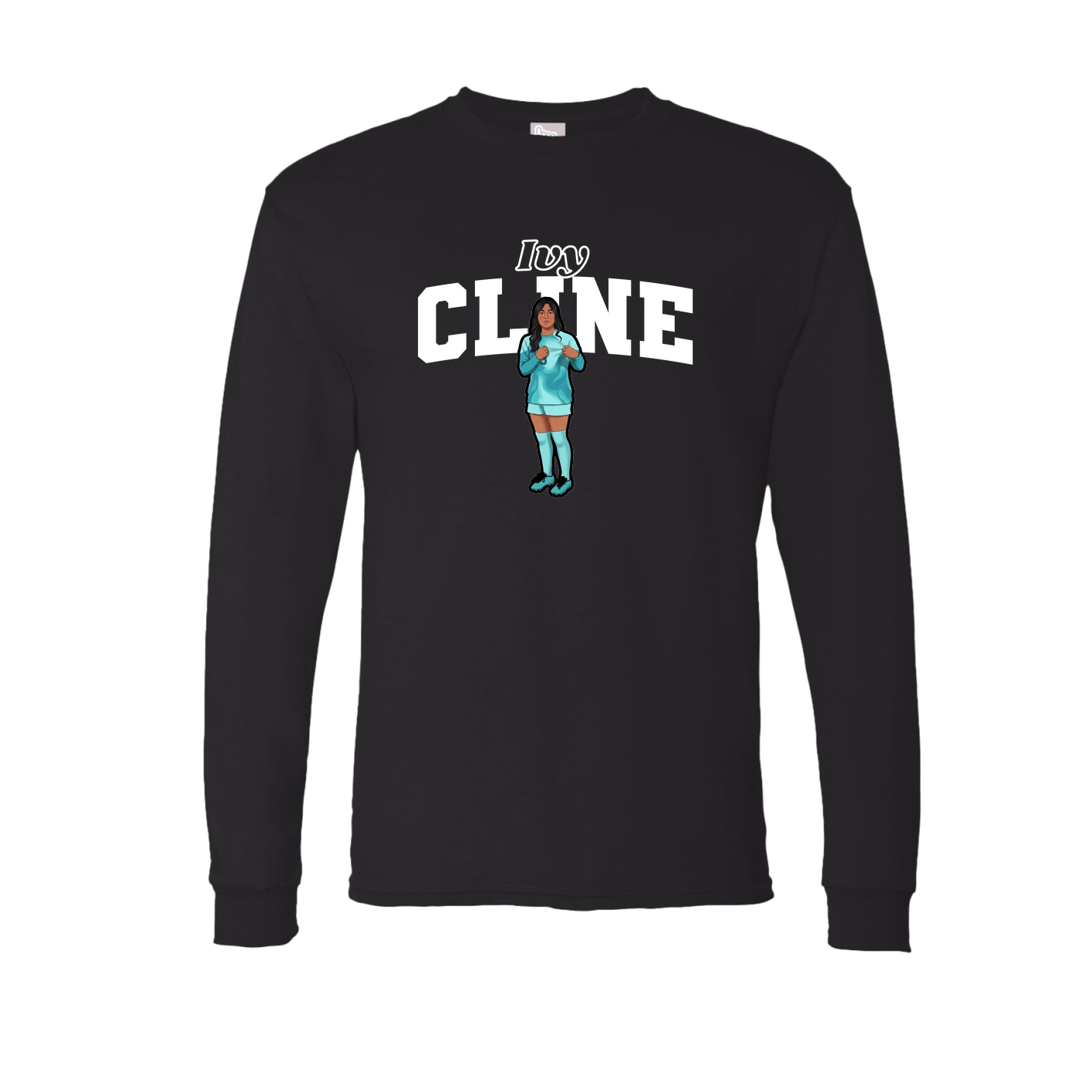 Long Sleeve Tee — Name Arch in Black