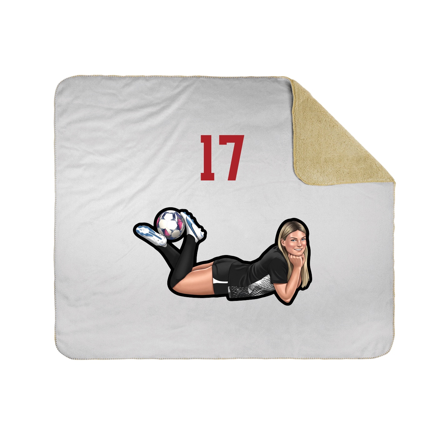 Throw Blanket — Number Top in White