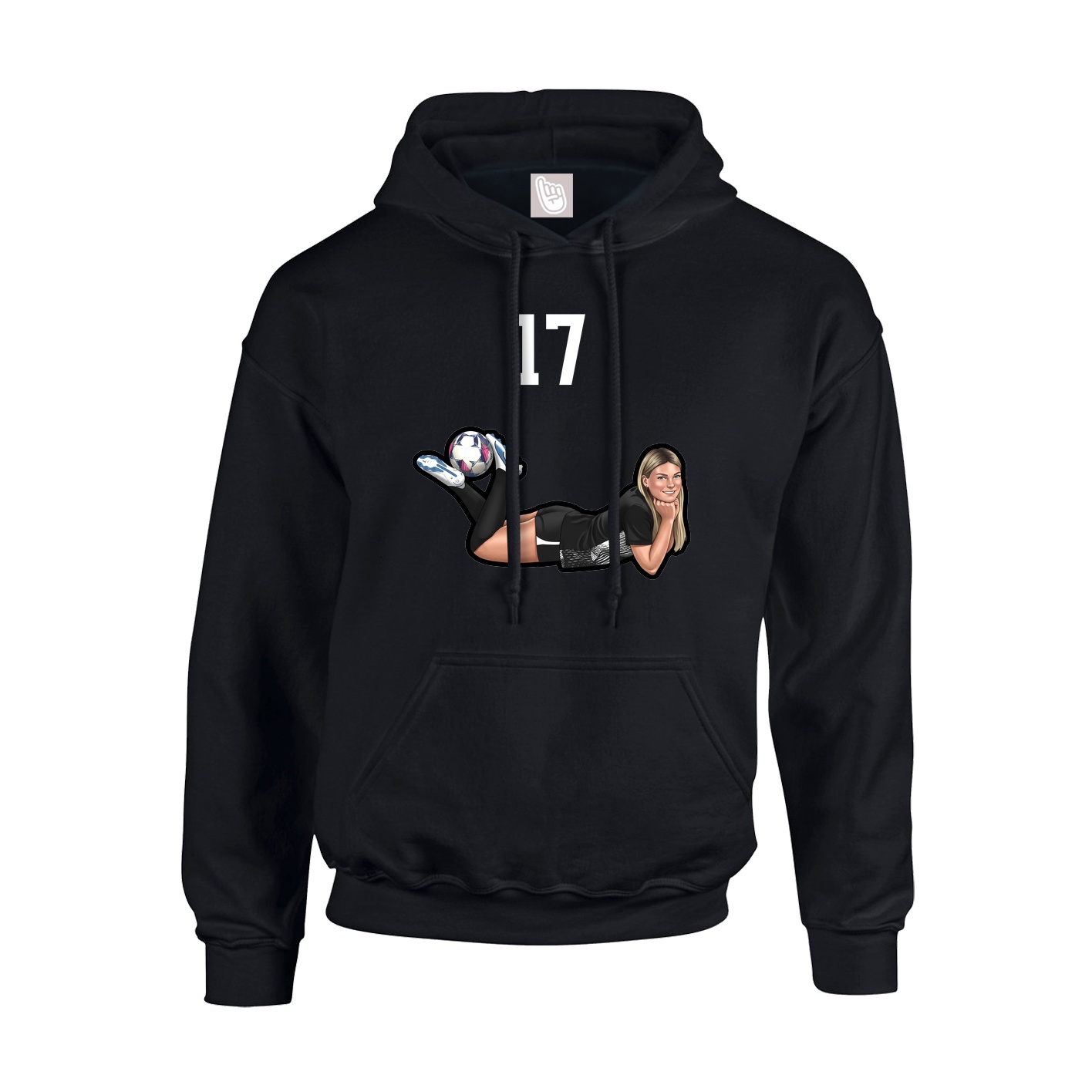 Youth Hoodie — Number Top in Black