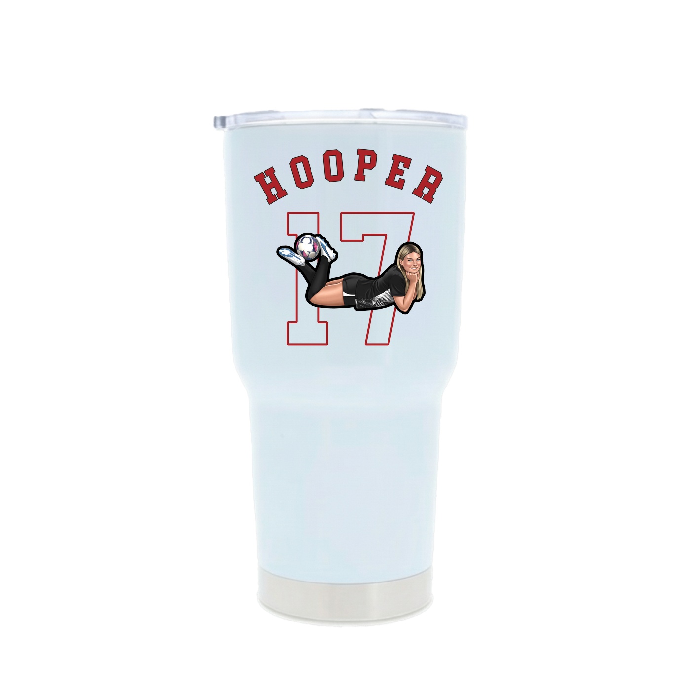 30oz Stainless Steel Tumbler — Shirsey Arch in White