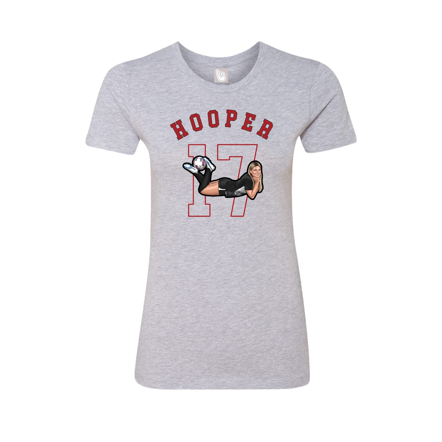 Fitted Women's Tee — Shirsey Arch in Grey