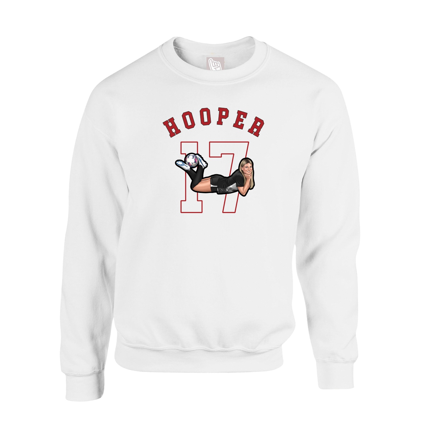 Fleece Crew — Shirsey Arch in White