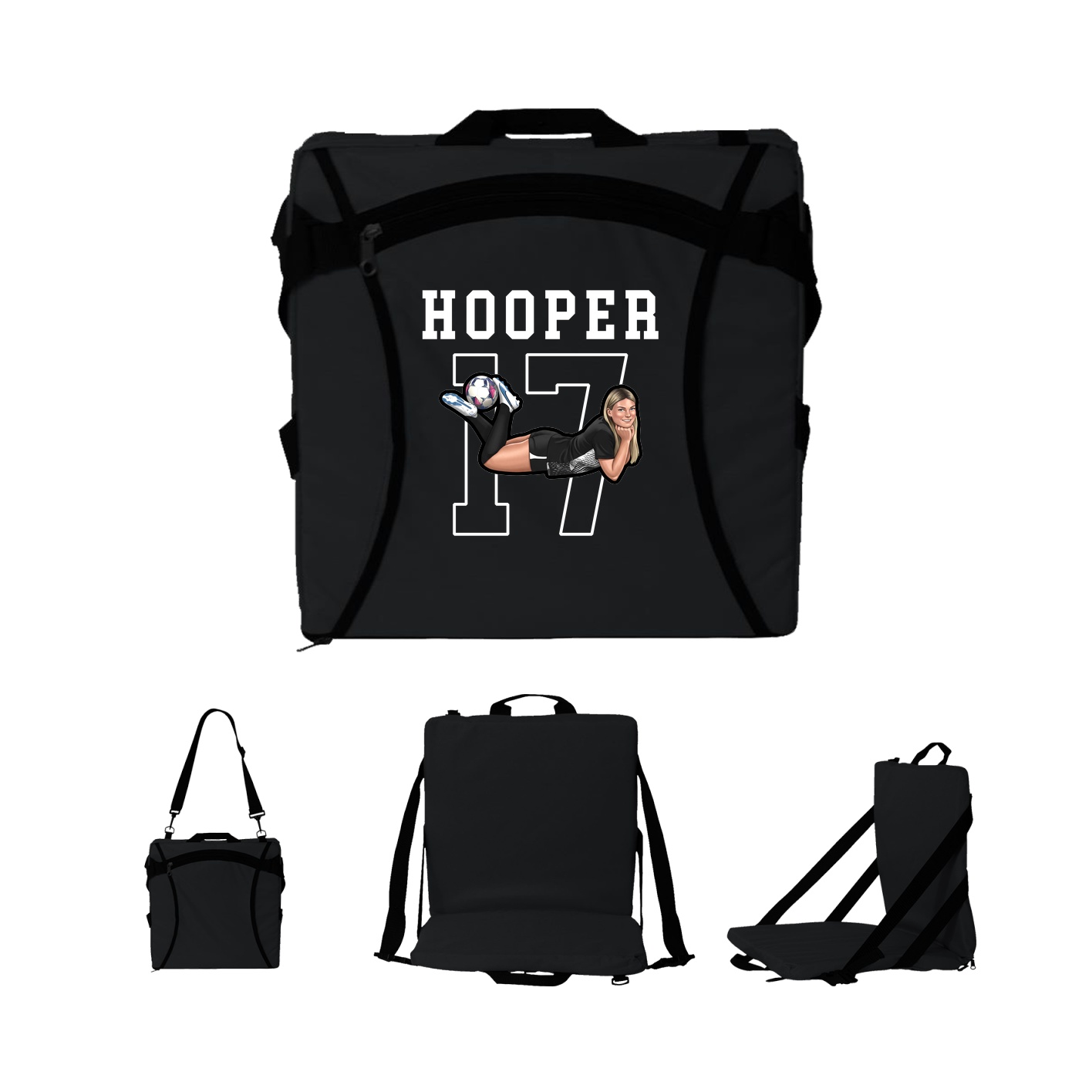 Folding Stadium Seat — Shirsey in Black