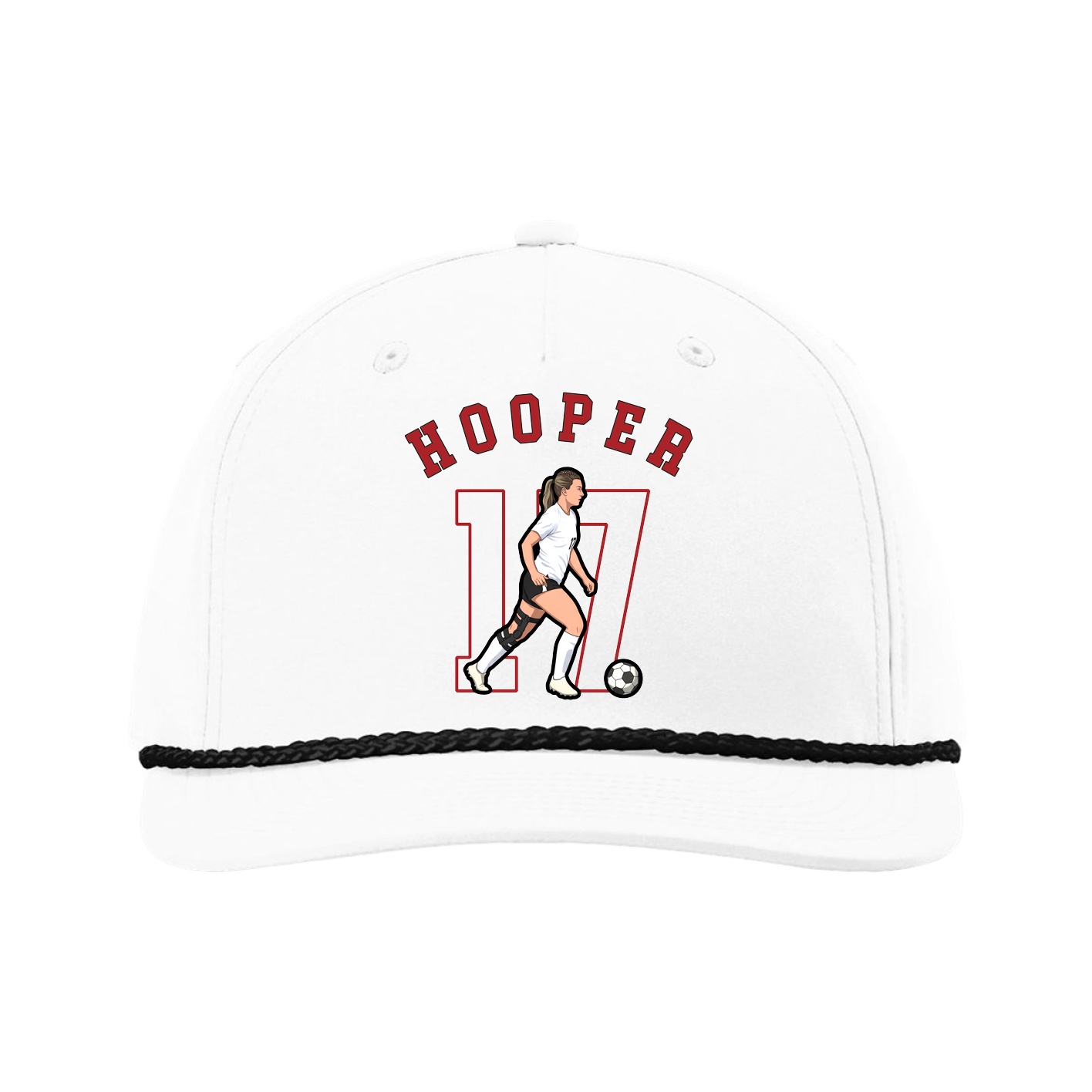 Five-Panel Classic Rope Cap — Shirsey Arch in White