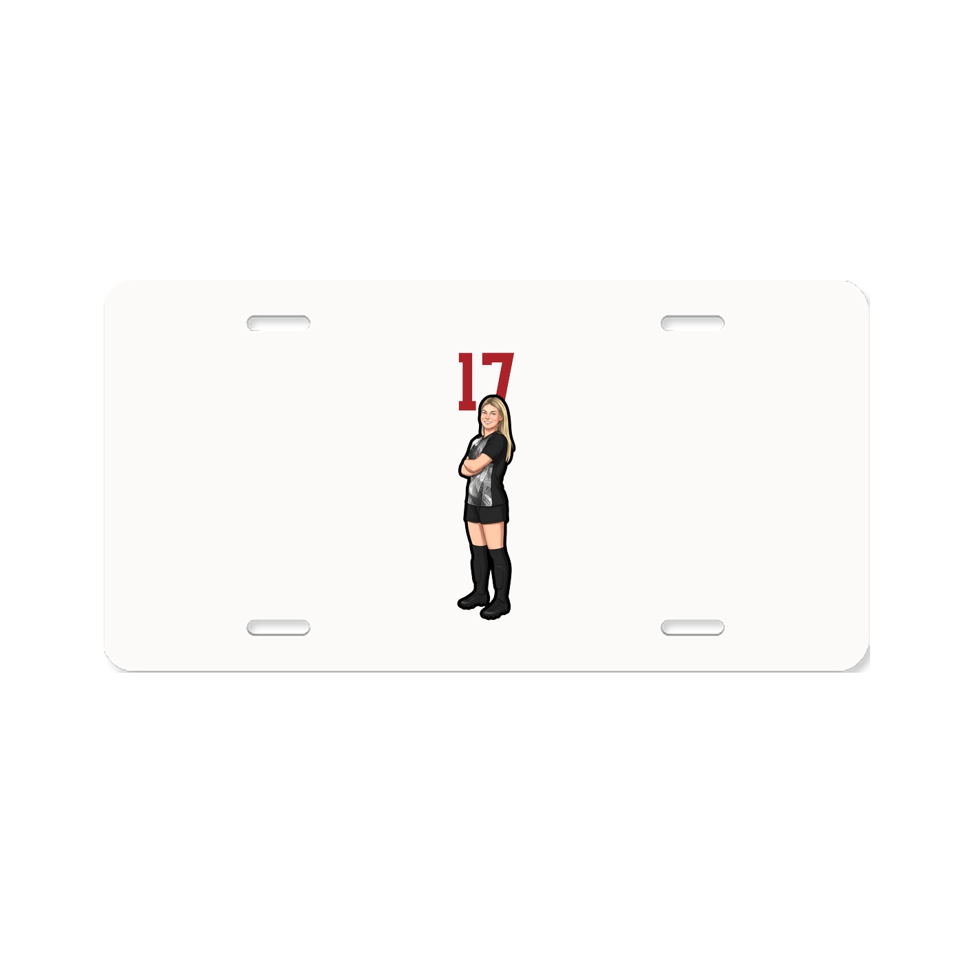 License Plate — Number Top in Classic