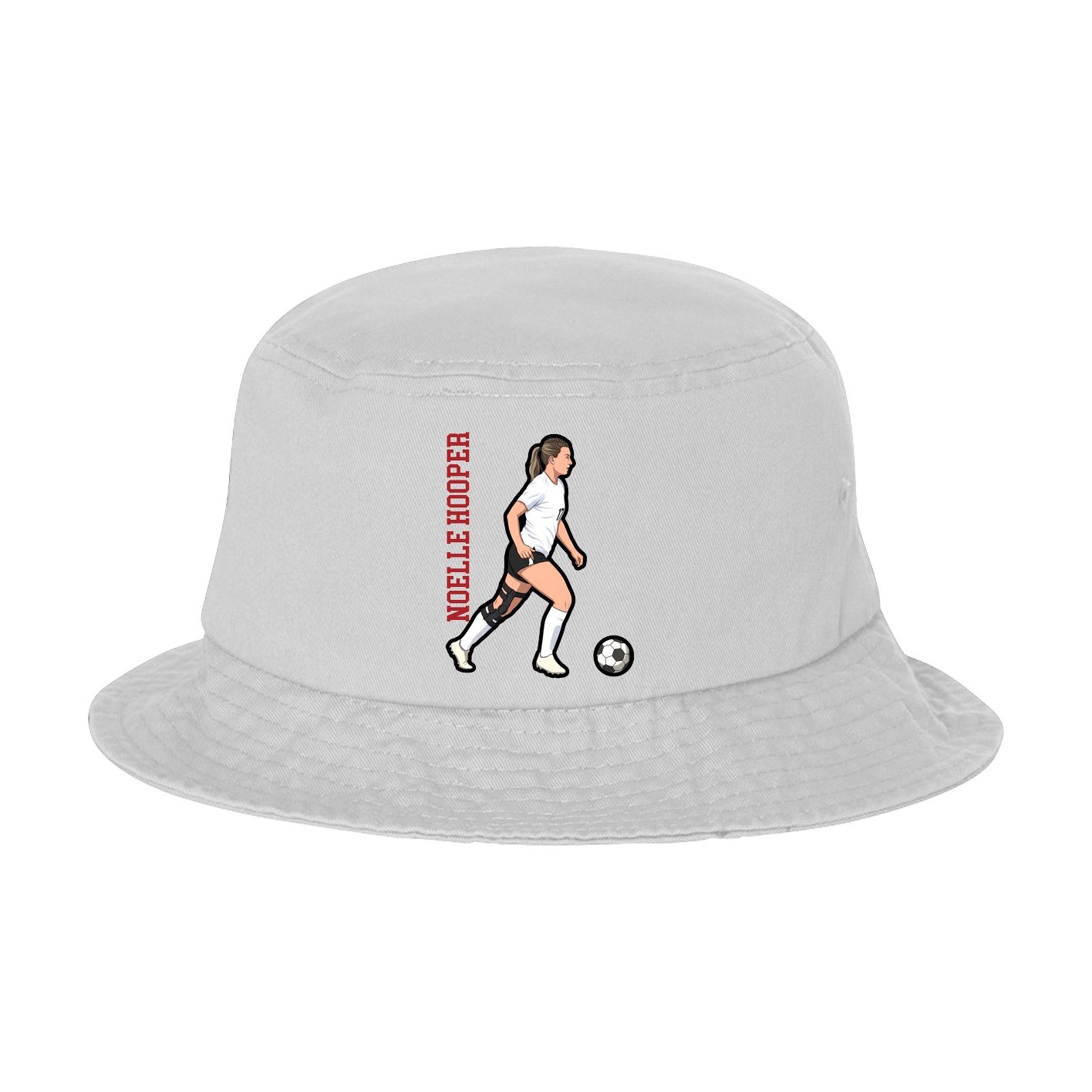 Bucket Cap — Name Vertical in White