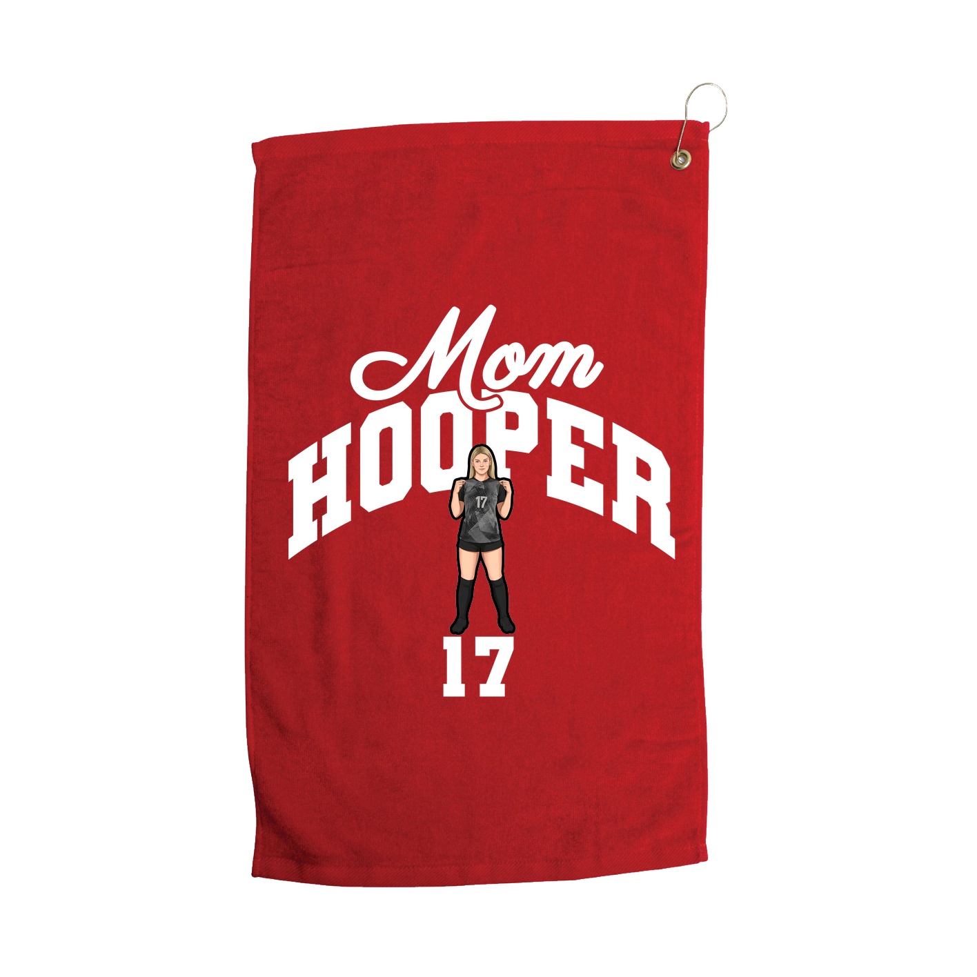 Golf Towel — Mothers Day Arch in Red