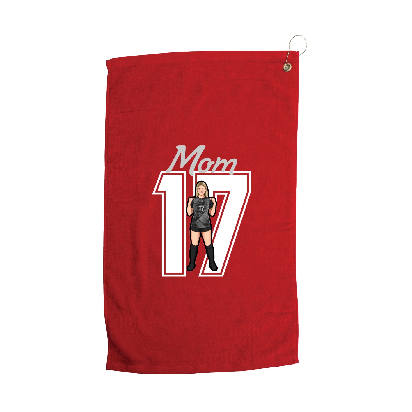 Golf Towel — Mothers Day Shirsey in Red