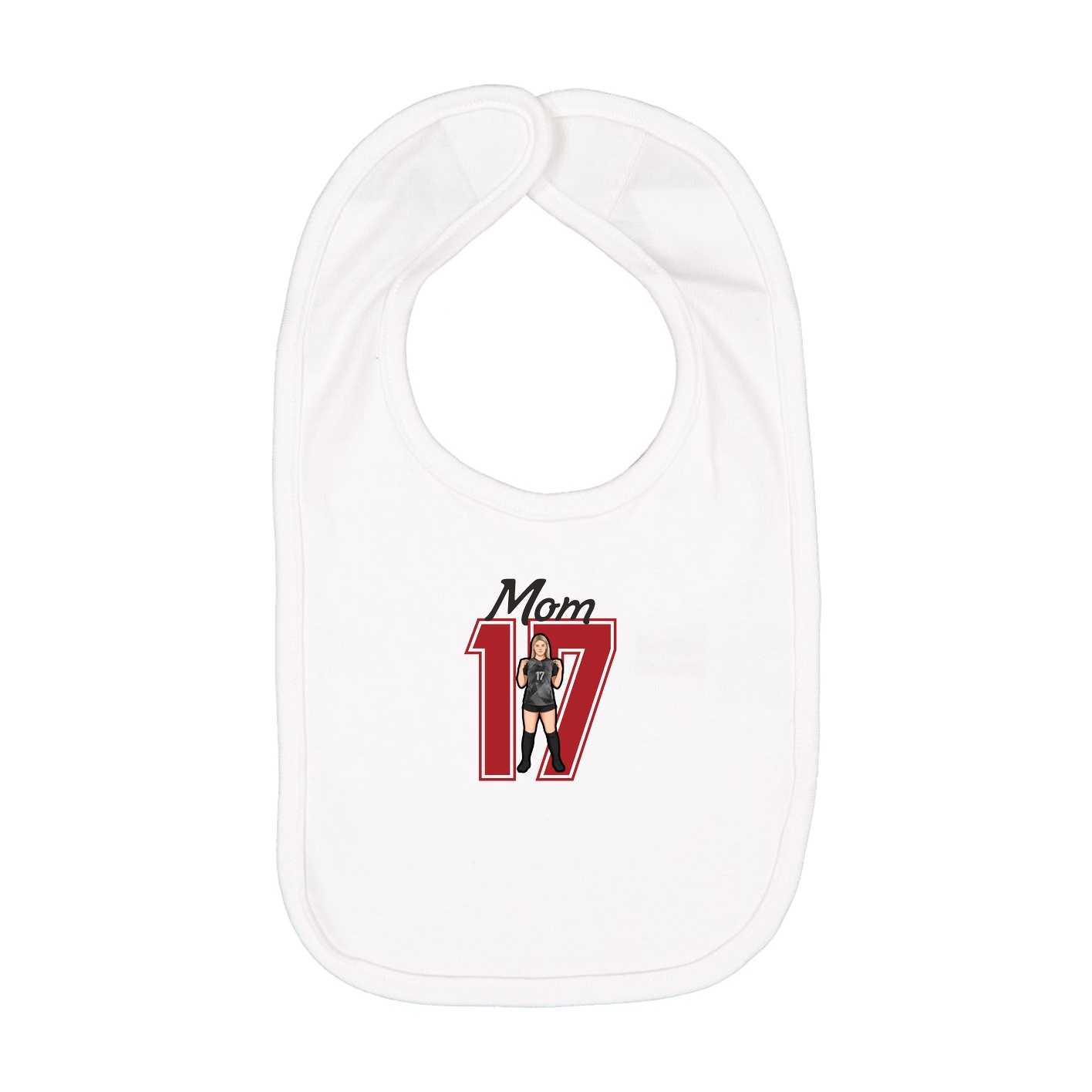 Infant Bib — Mothers Day Shirsey in White