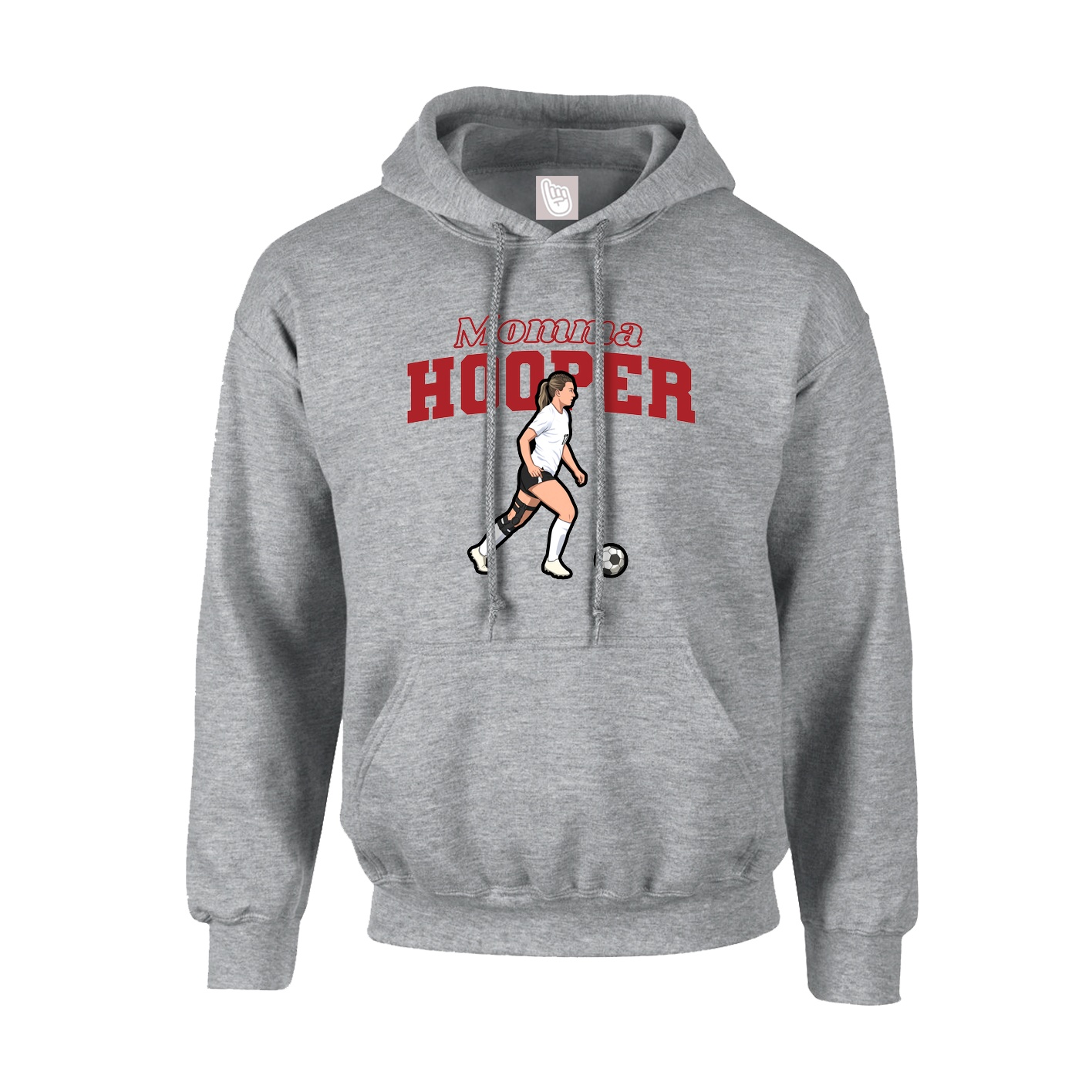 Hoodie — Mothers Day Block in Grey