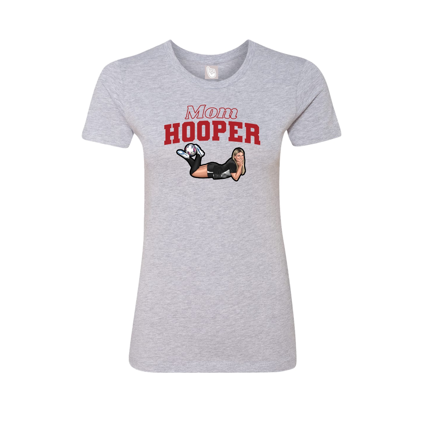 Womens Tee — Mothers Day Block in Grey