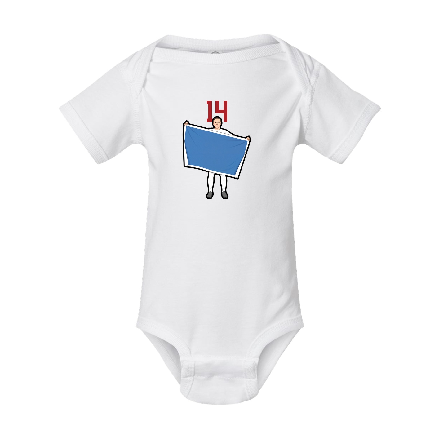Baby Onesie — Number Top in White