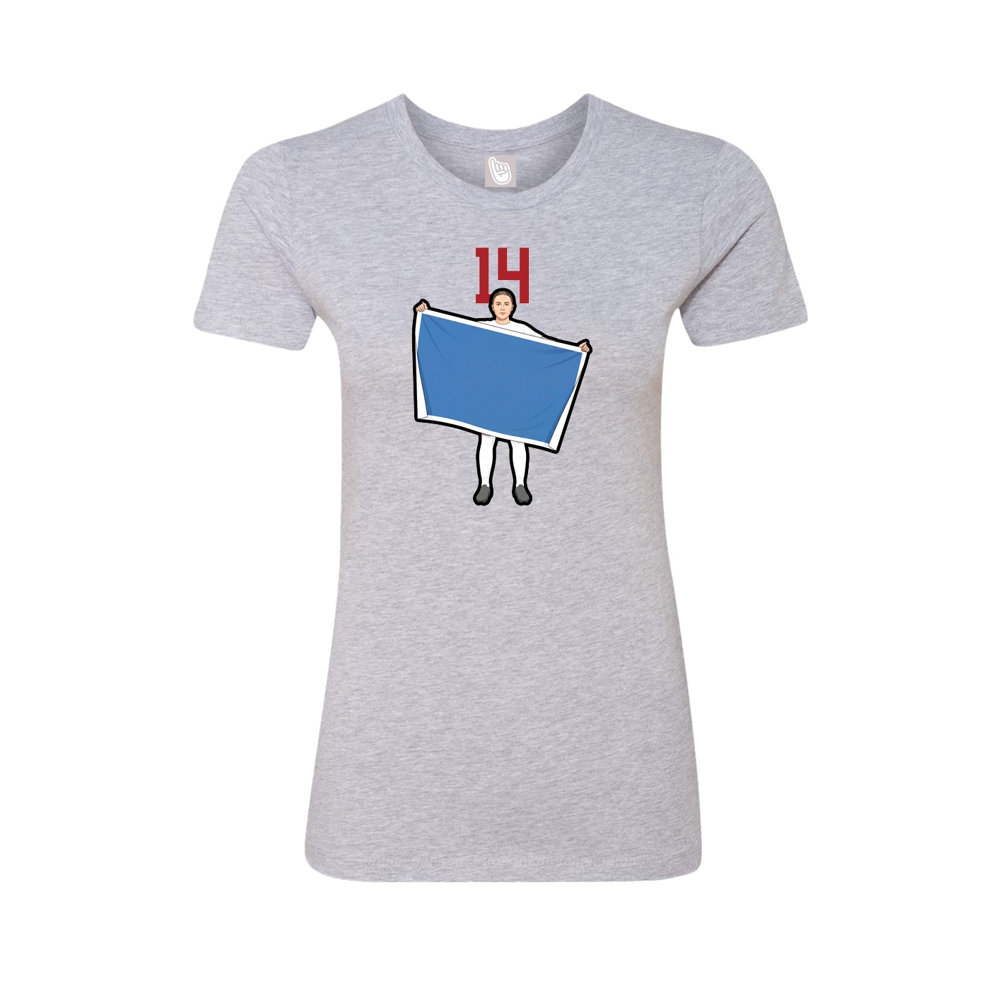 Womens Tee — Number Top in Grey