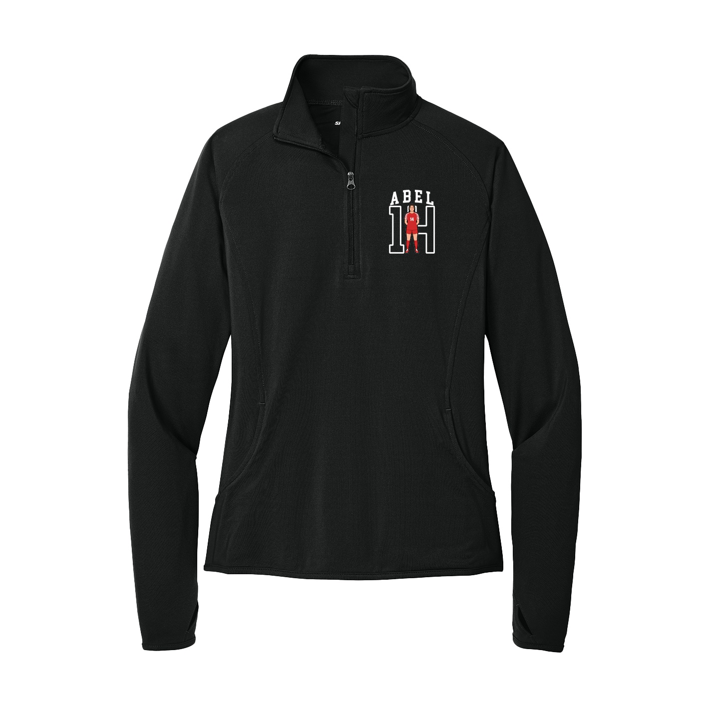 Women's Q-Zip Pullover — Shirsey in Black