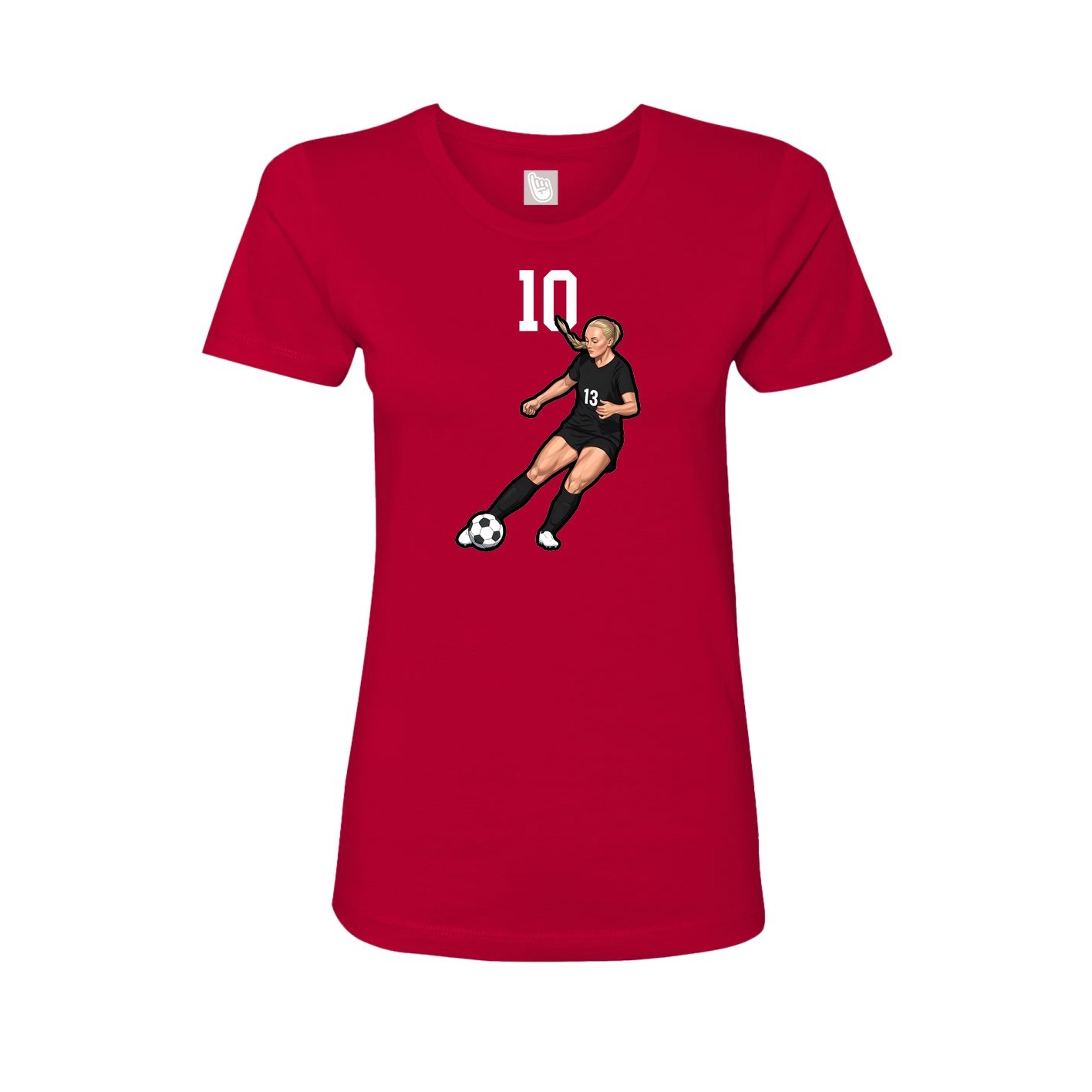 Womens Tee — Number Top in Red