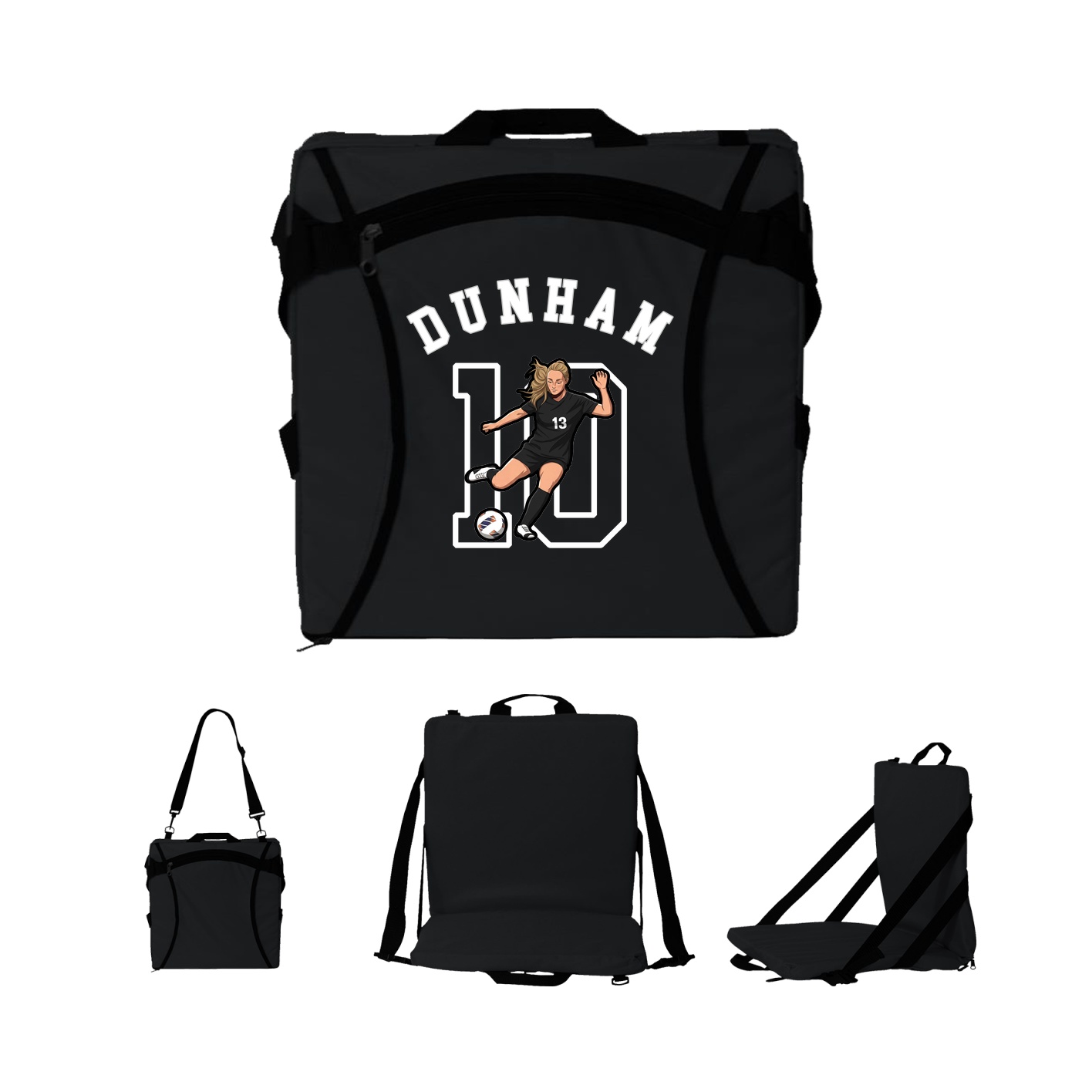 Folding Stadium Seat — Shirsey Arch in Black