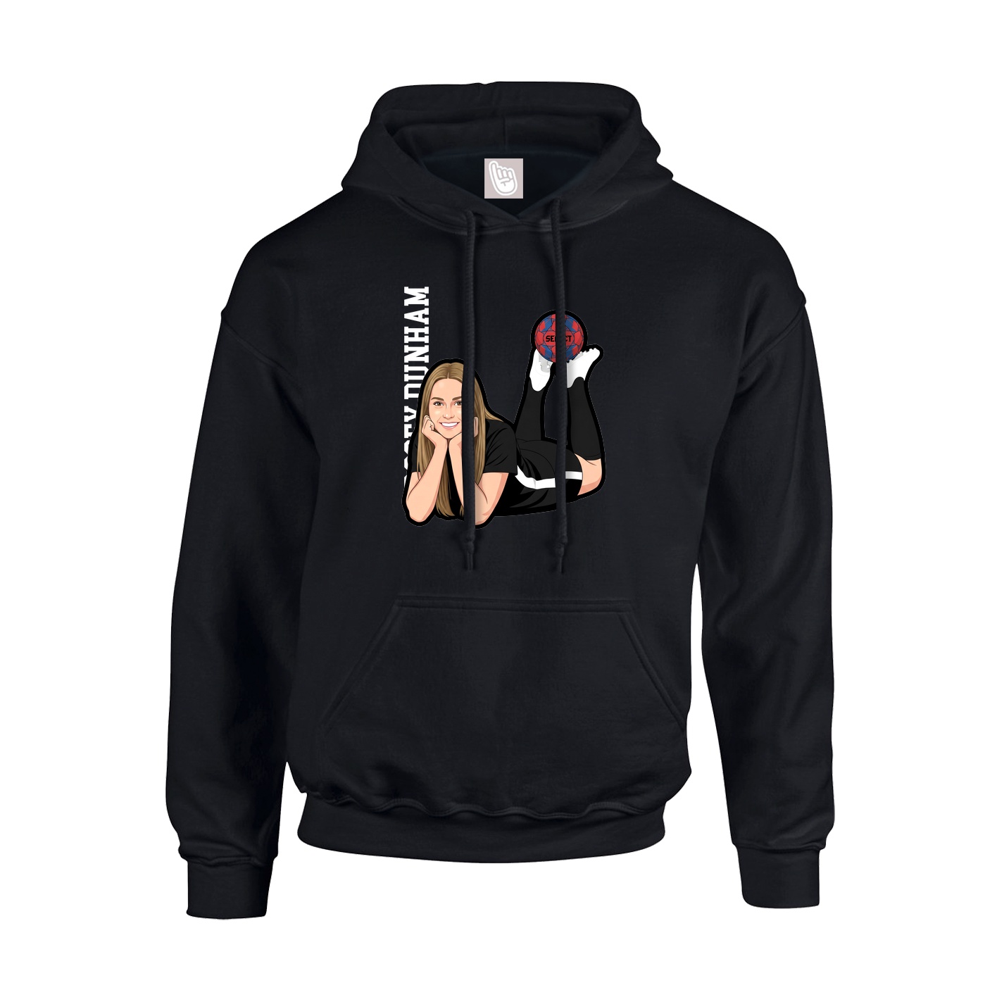 Youth Hoodie — Name Vertical in Black