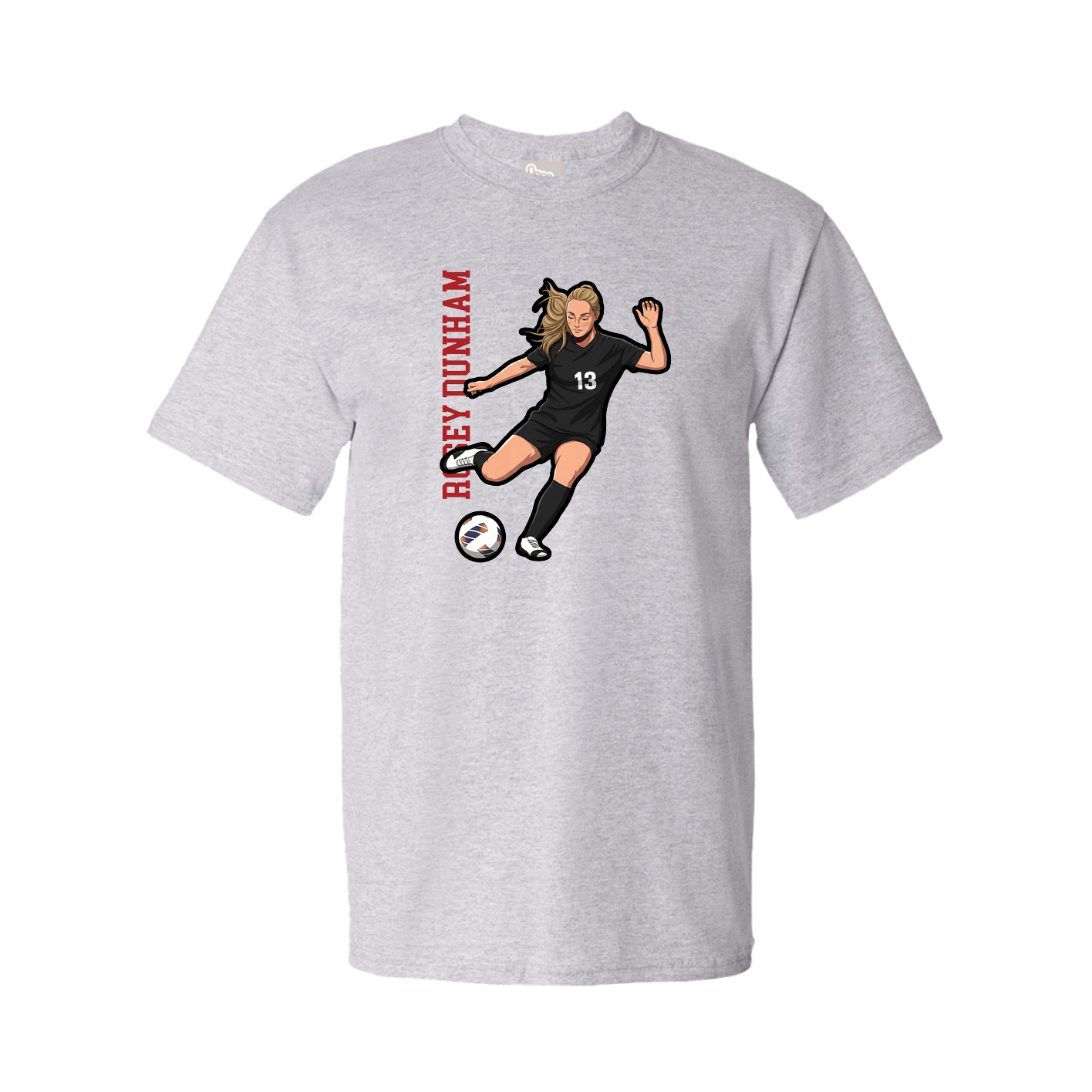 Tee — Name Vertical in Grey