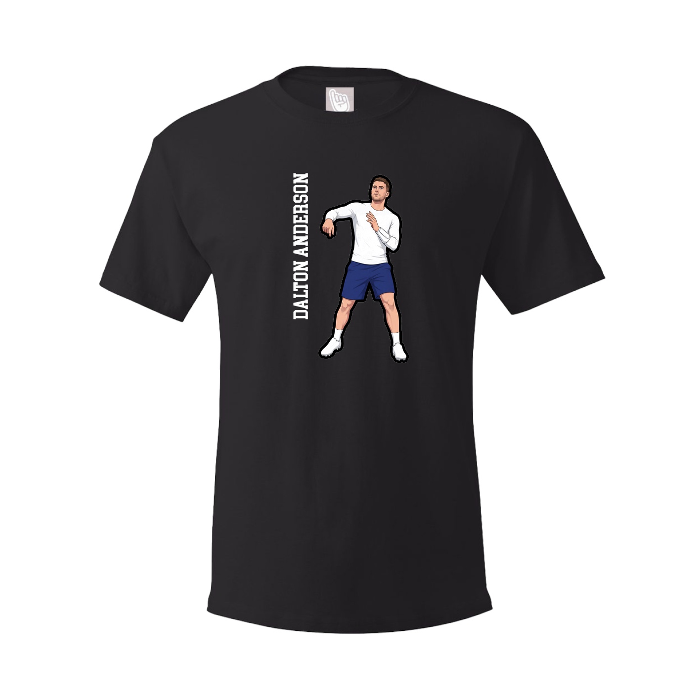 Youth Tee — Name Vertical in Black