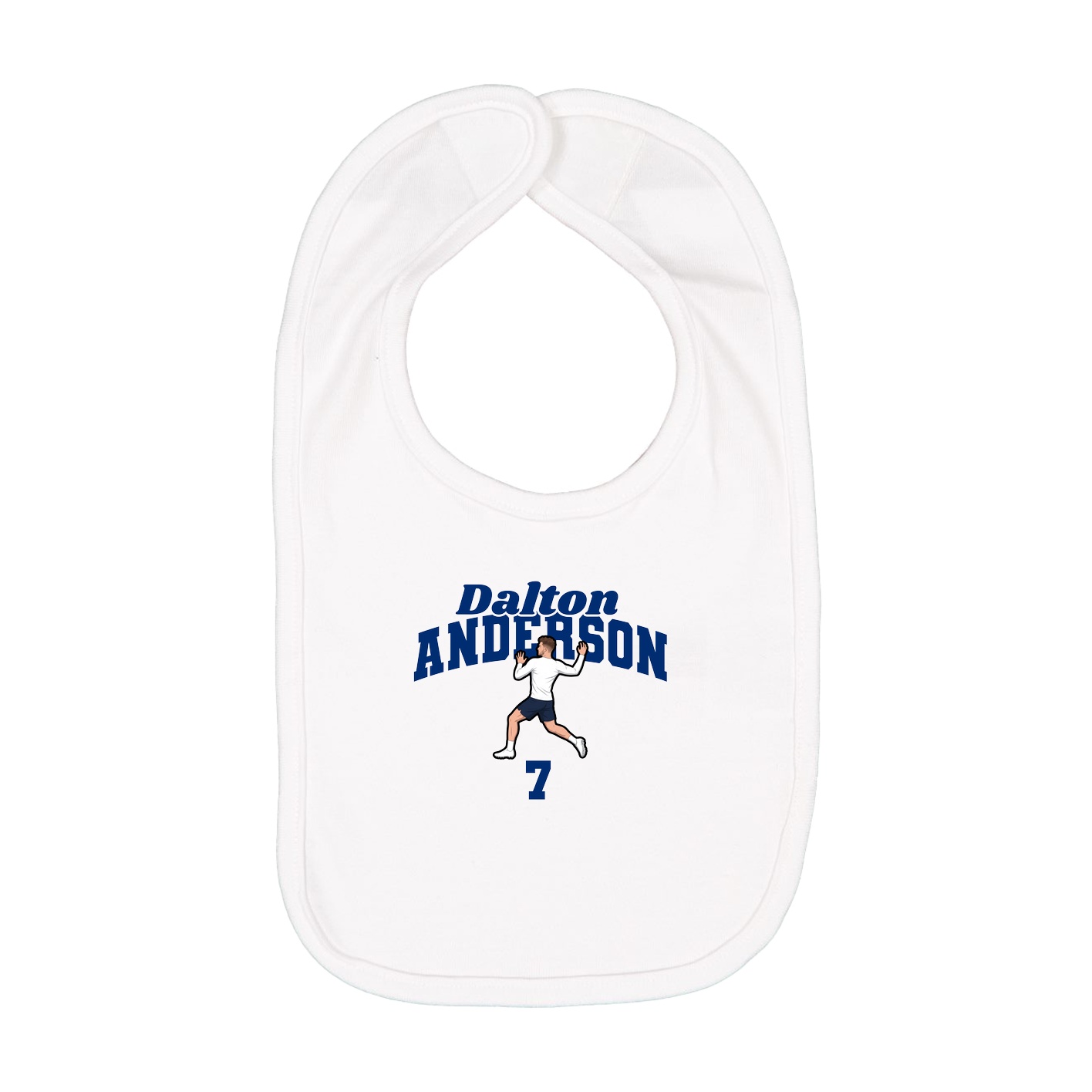 Infant Bib — Signature Arch in White