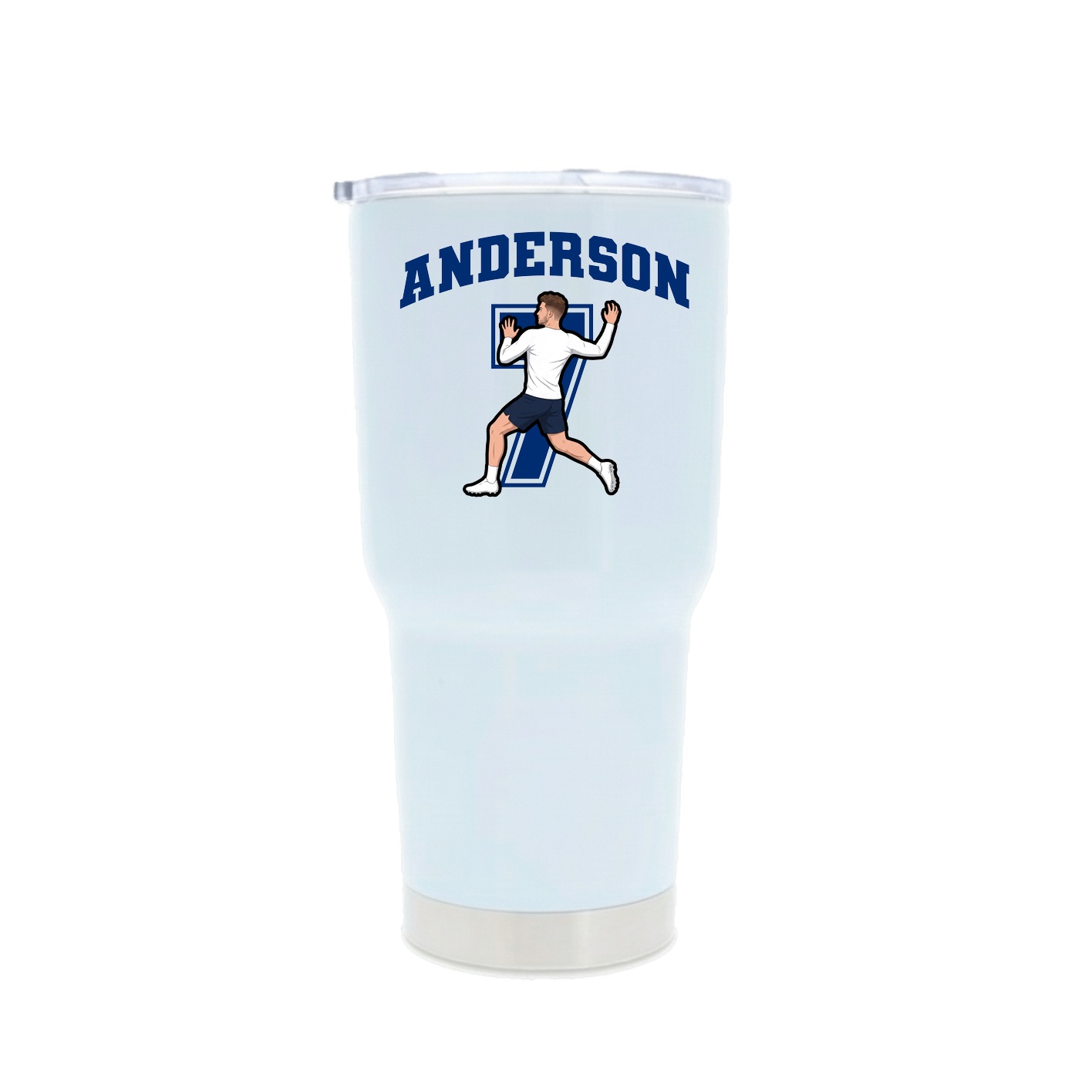30oz Stainless Steel Tumbler — Number in White