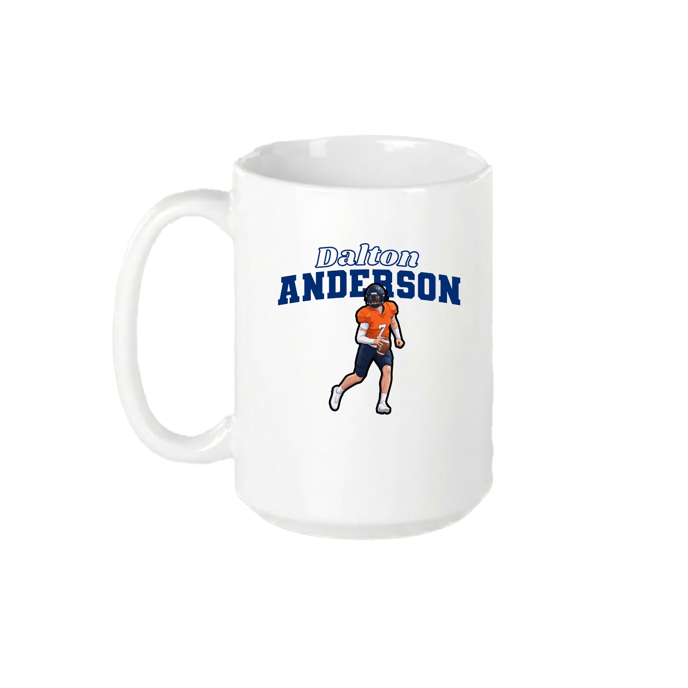 15oz Coffee Mug — Name Arch in White