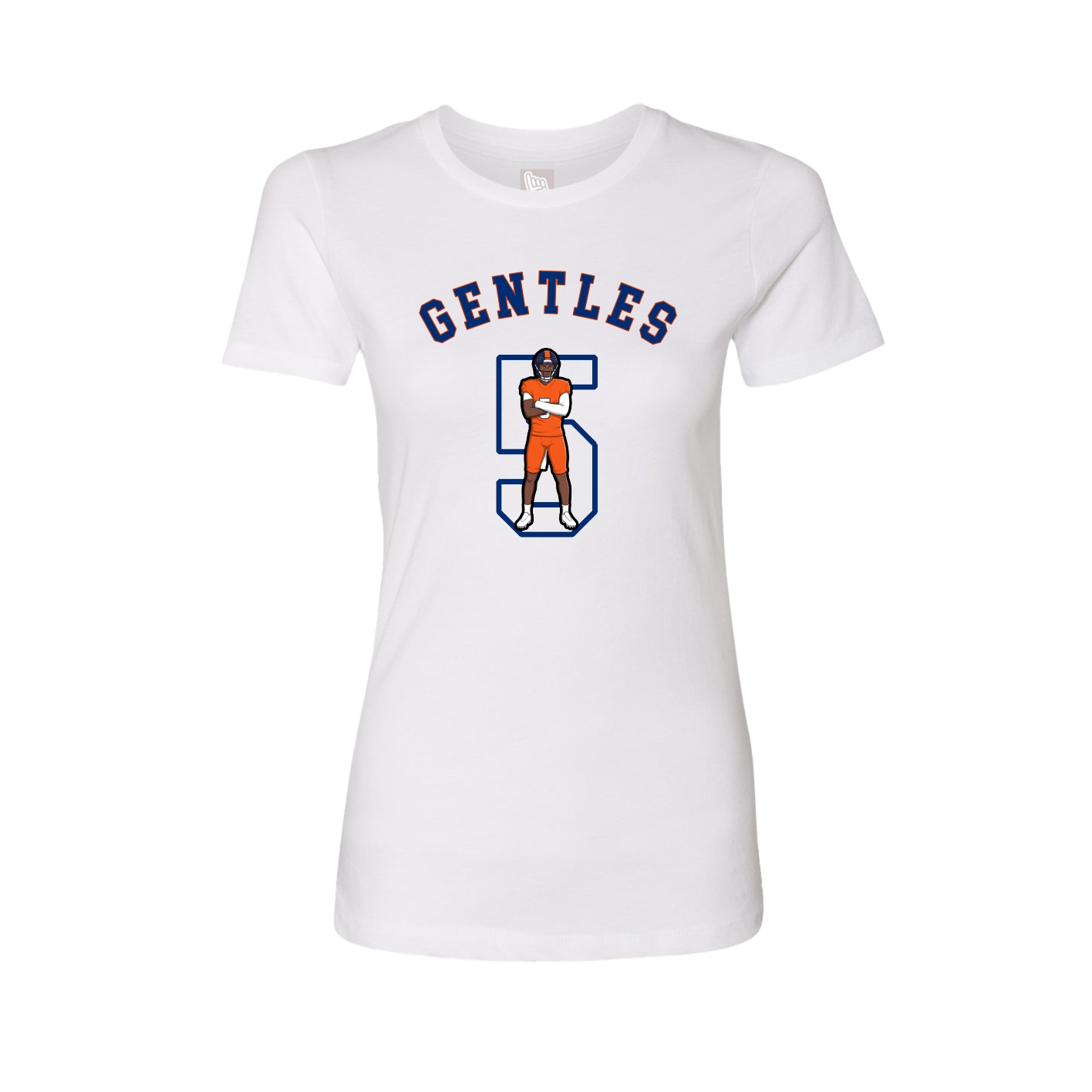 Fitted Women's Tee — Shirsey Arch in White