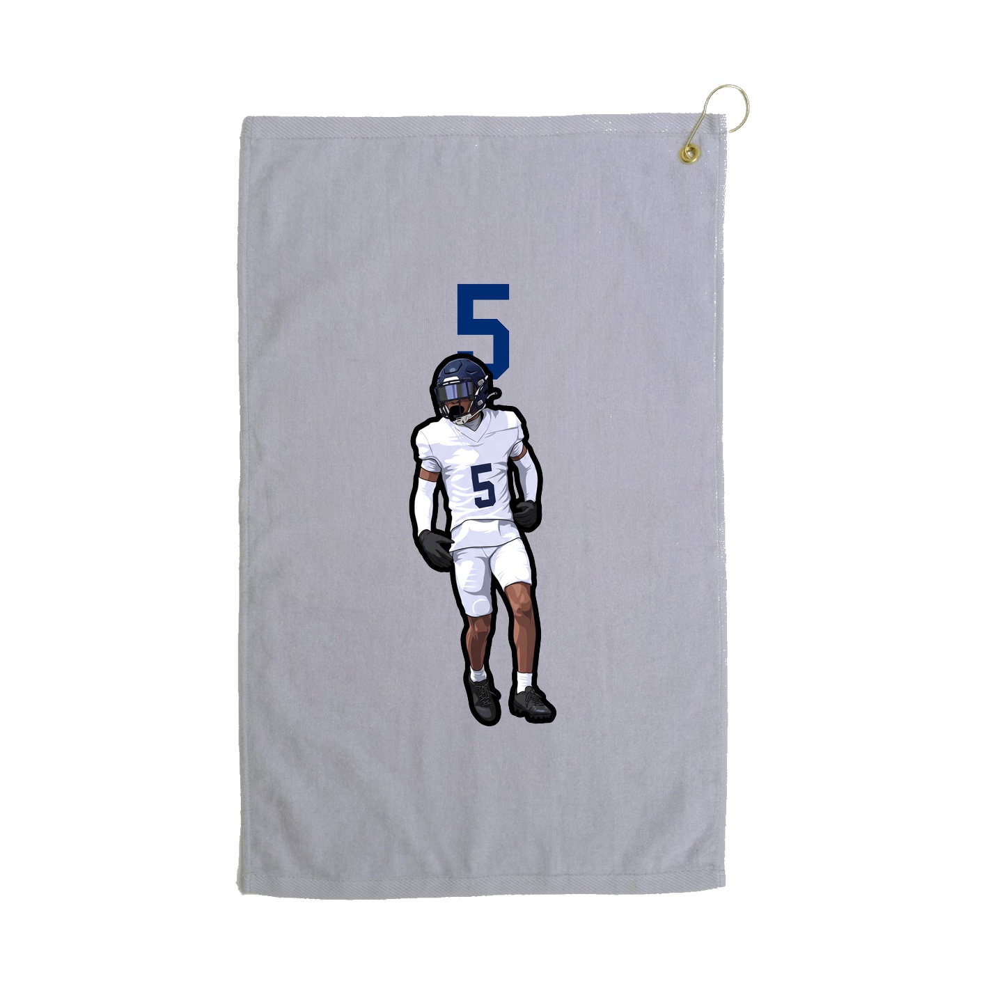 Golf Towel — Number Top in Grey