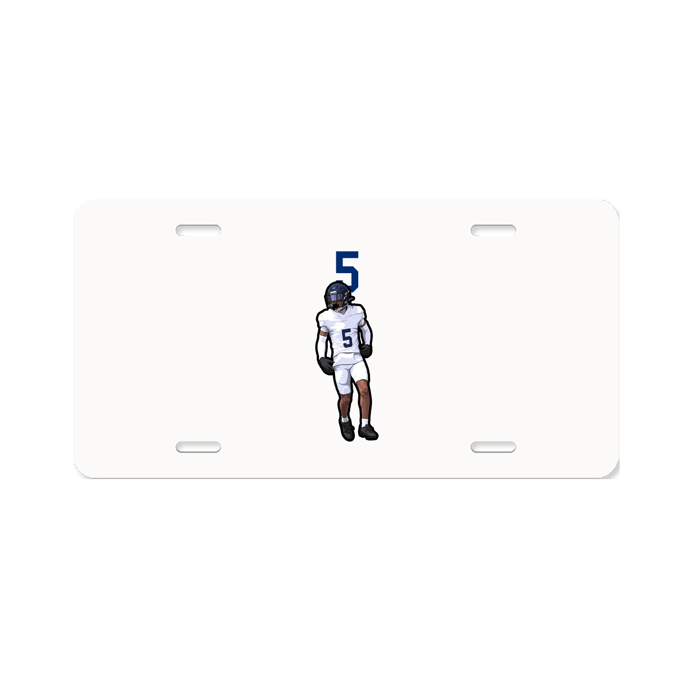 License Plate — Number Top in Classic